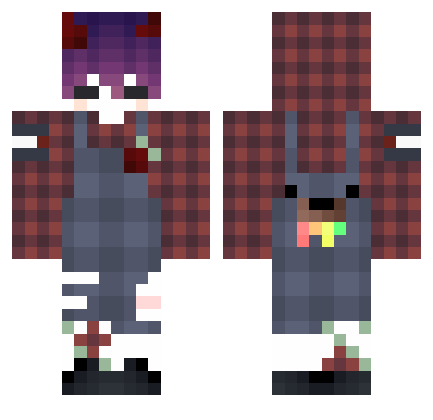 SrParadinhoGamer Minecraft skin, front and back view