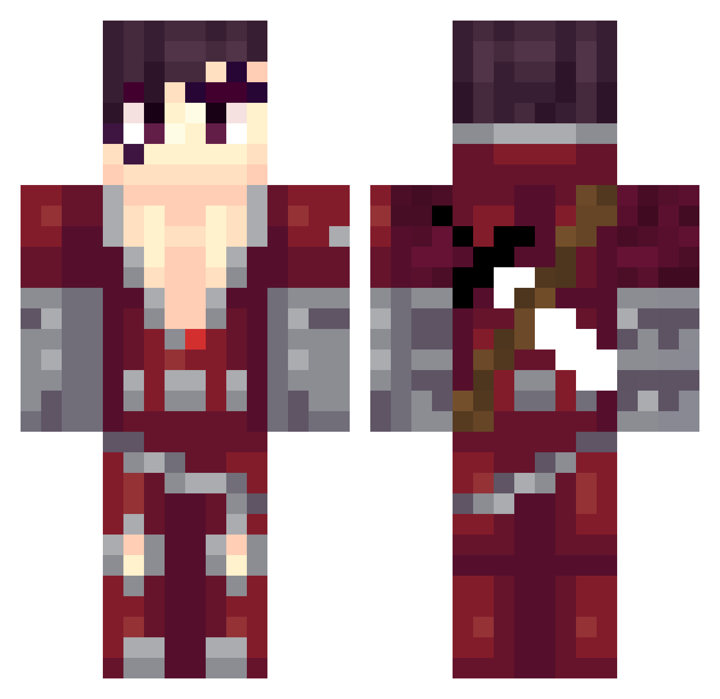 LordSeyren Minecraft skin, front and back view