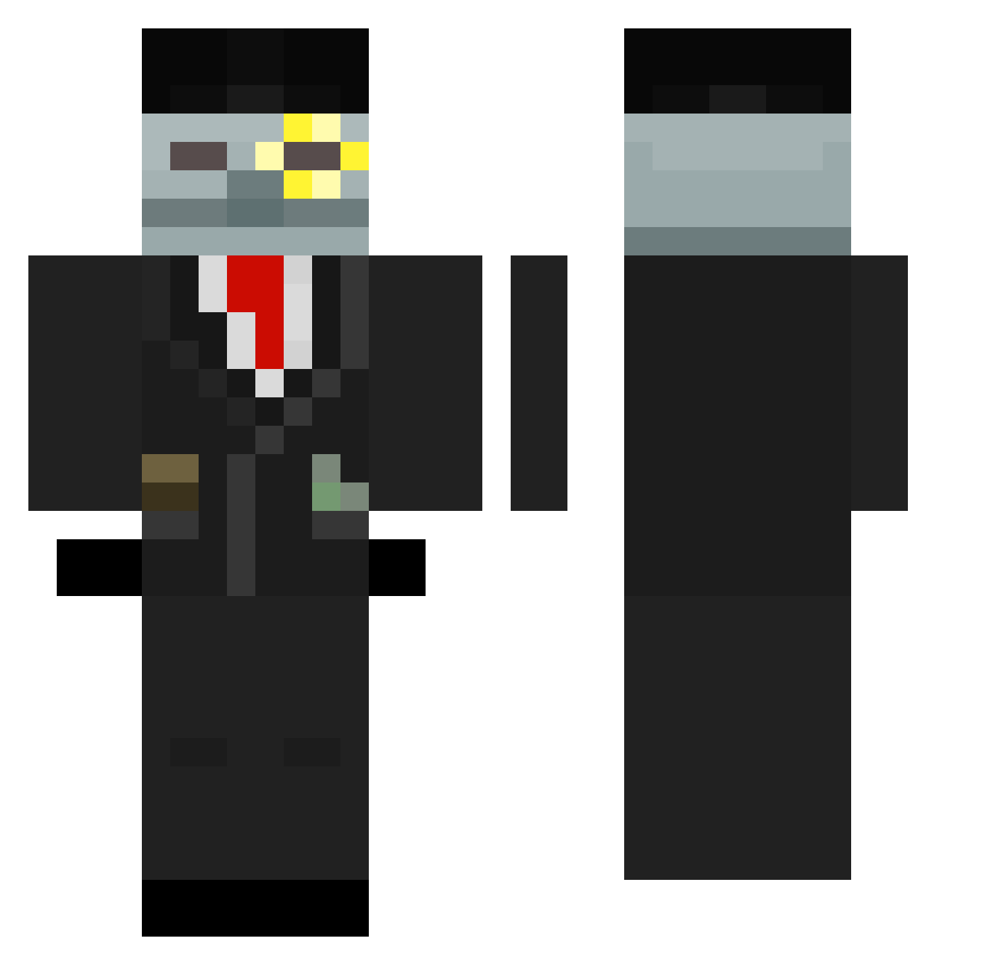 ClassyScrub Minecraft skin, front and back view