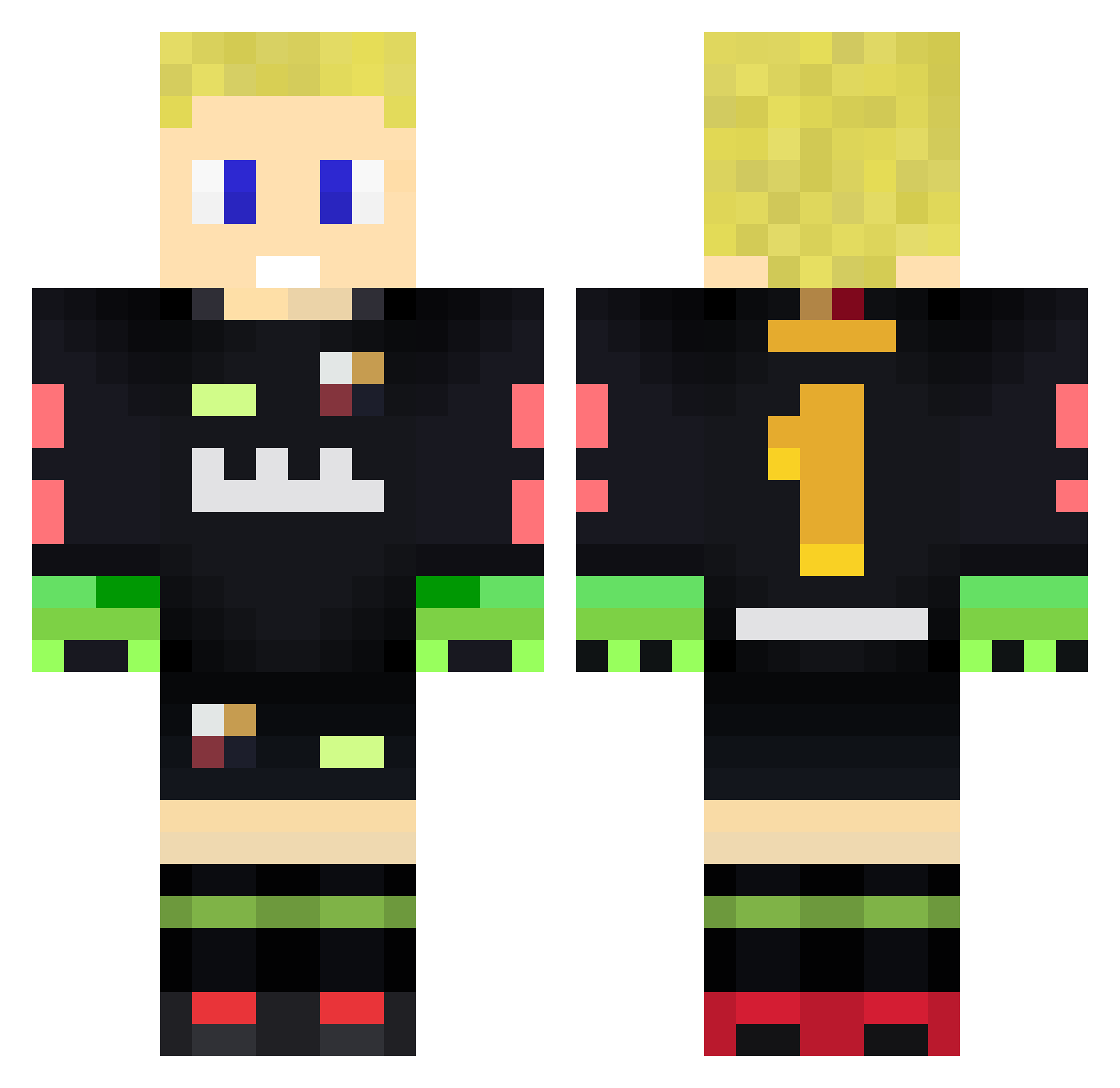RussianZVN Minecraft skin, front and back view