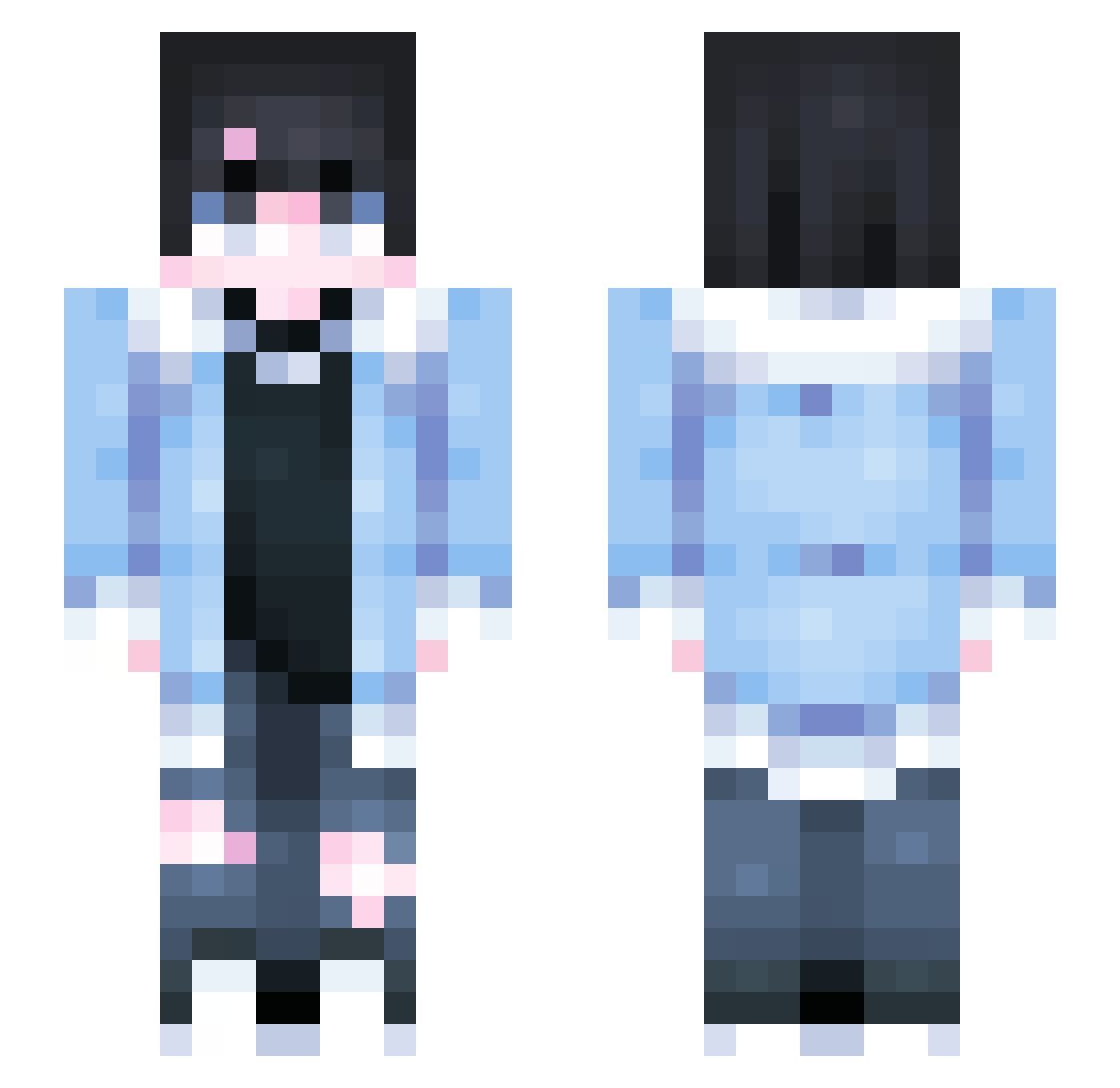 carillyss Minecraft skin, front and back view