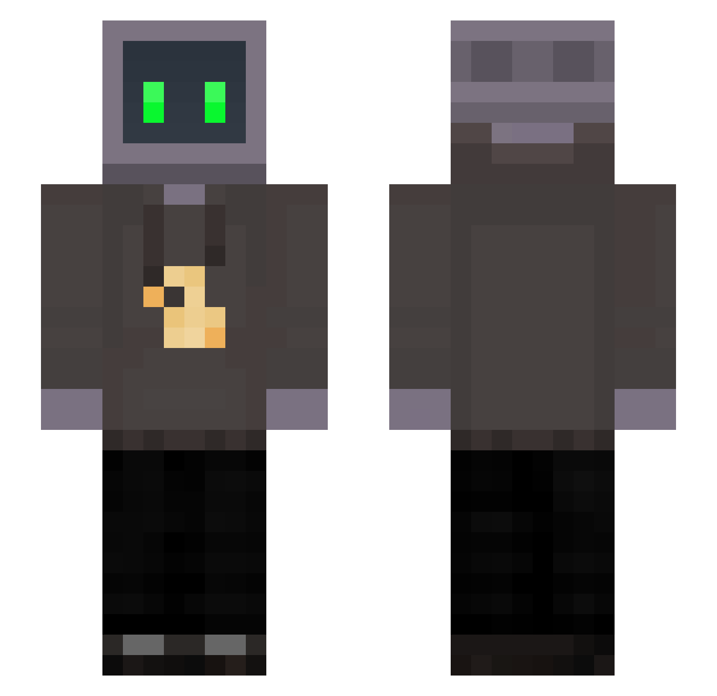 D0Nyy Minecraft skin, front and back view