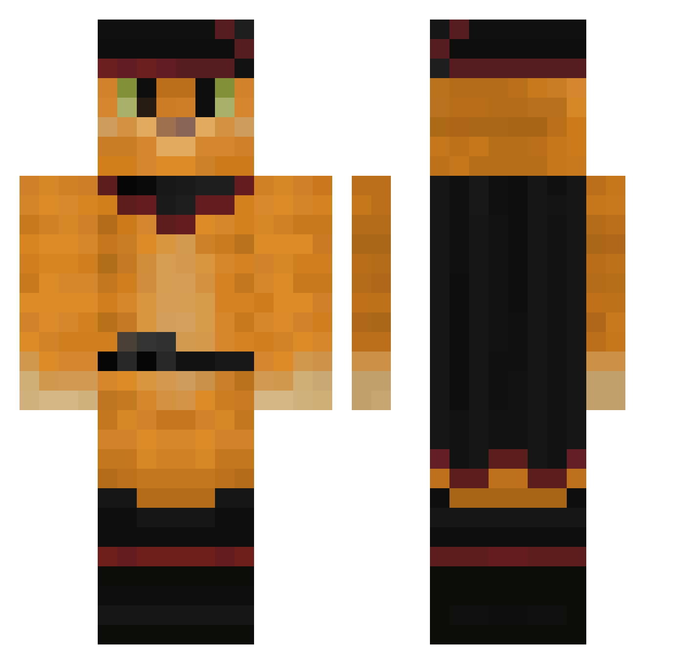 Borfogolho Minecraft skin, front and back view