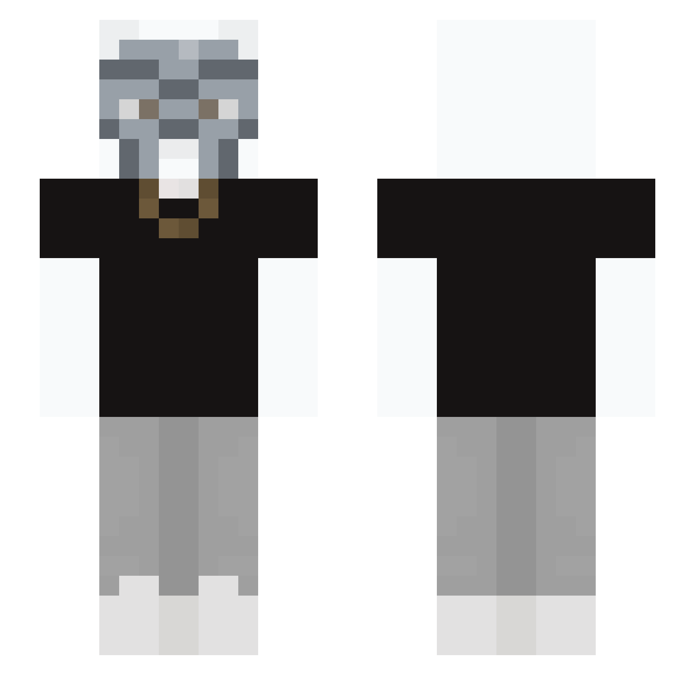 Mony0412 Minecraft skin, front and back view