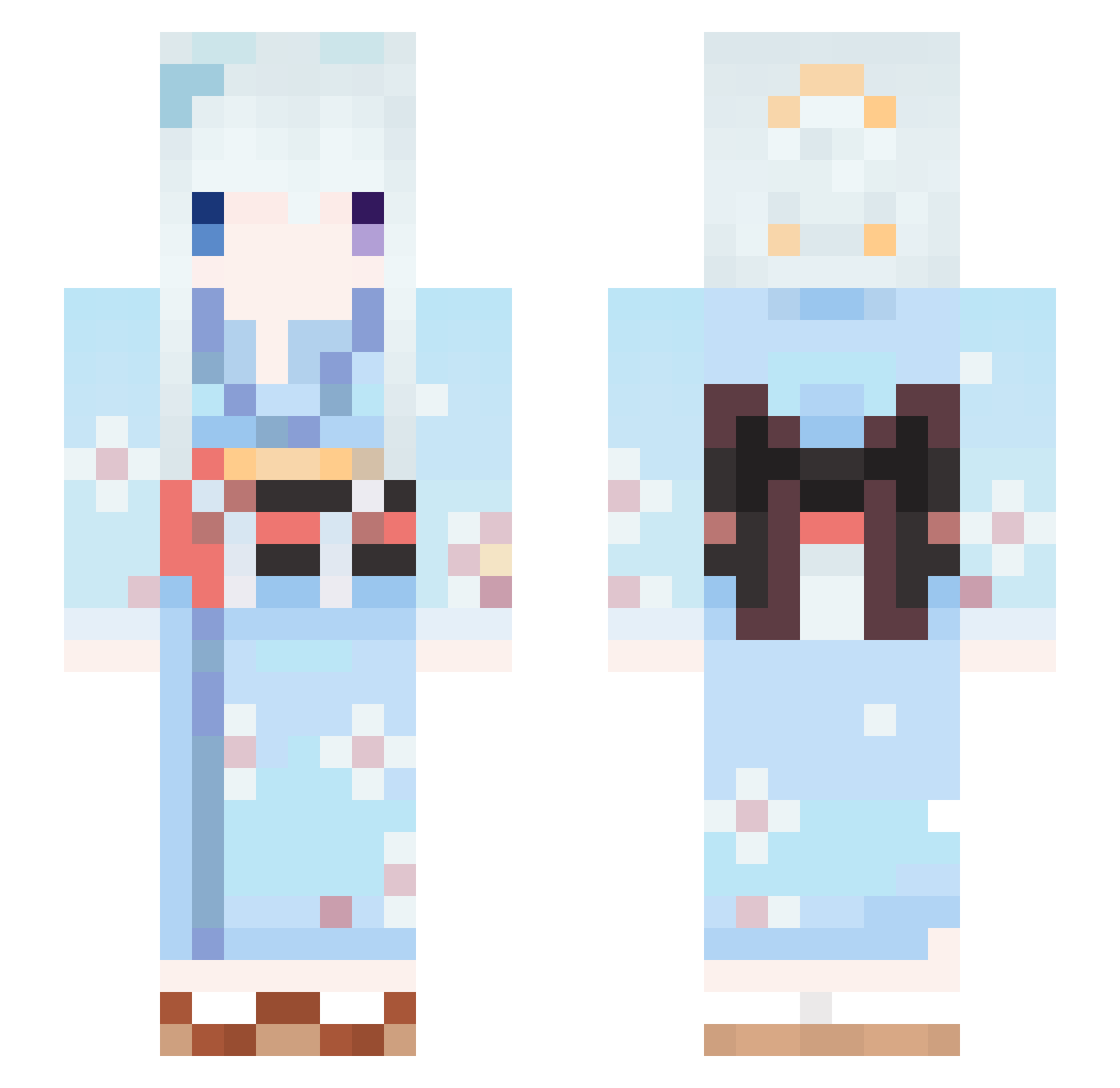 hank94666 Minecraft skin, front and back view