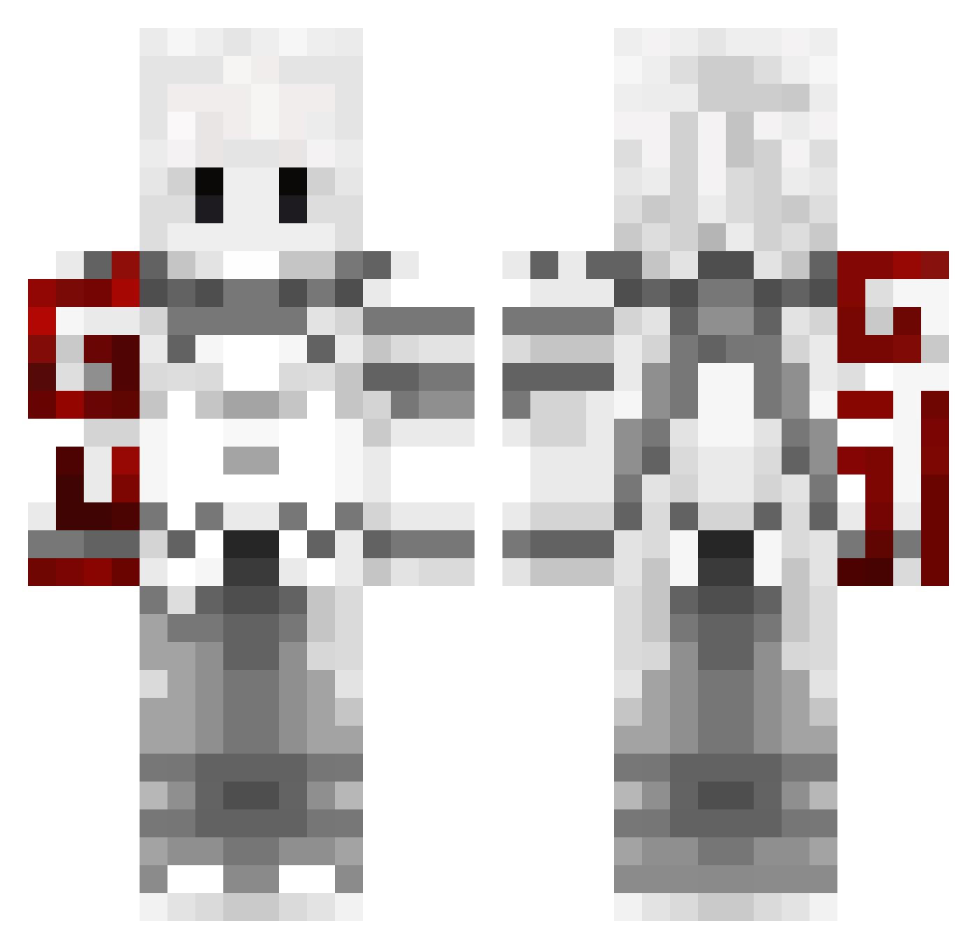 werrse Minecraft skin, front and back view