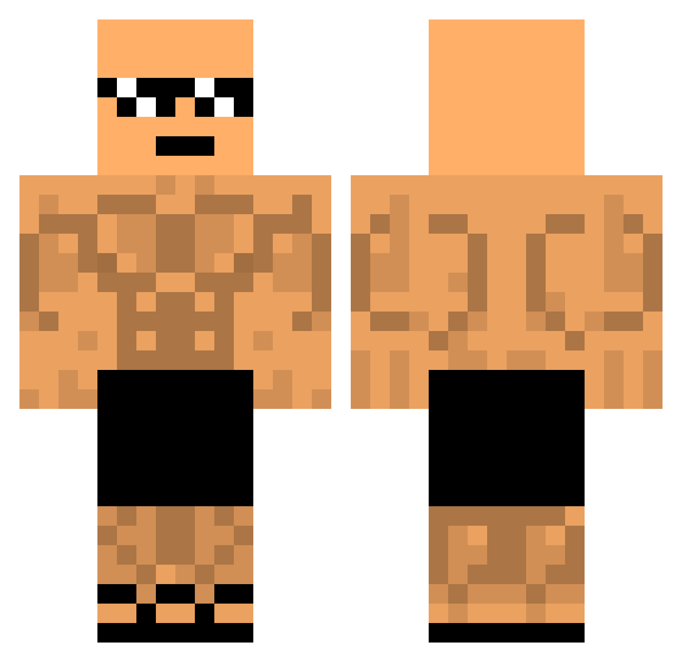 AlvesCARPEGGIANI Minecraft skin, front and back view
