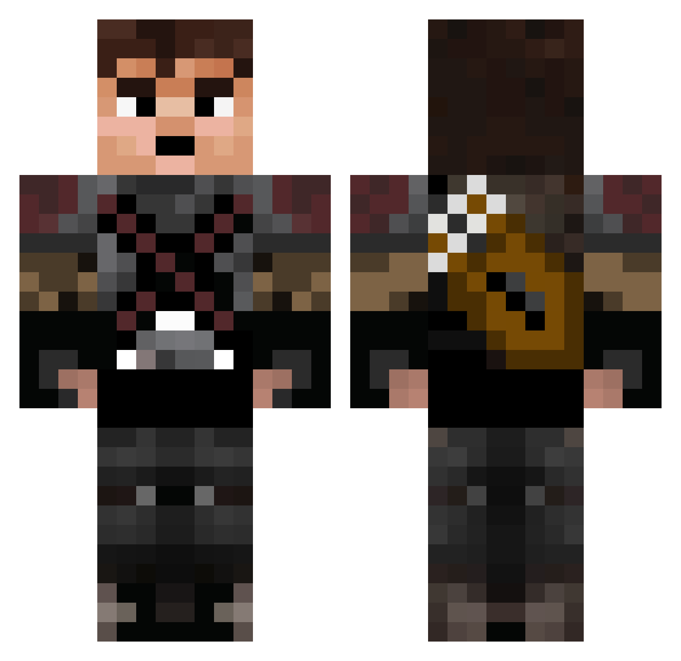 Propeller Minecraft skin, front and back view