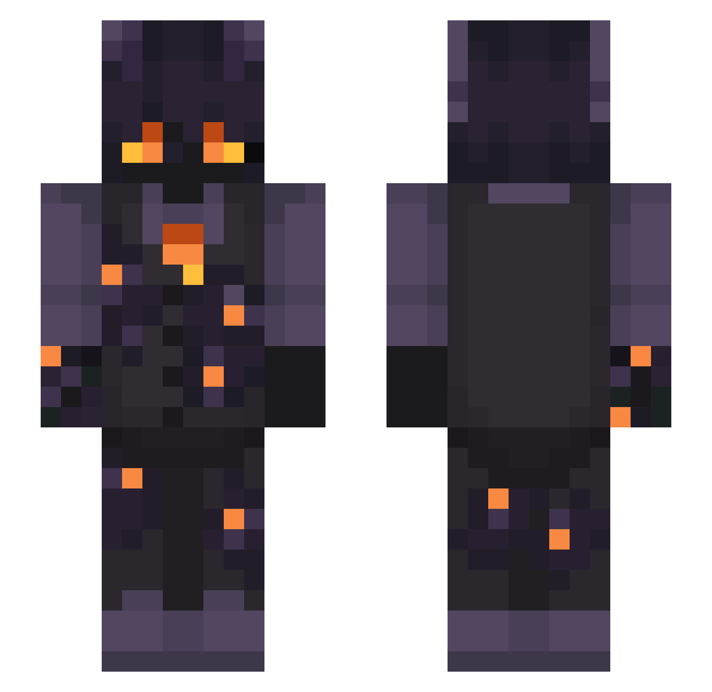 Macrophages0418 Minecraft skin, front and back view