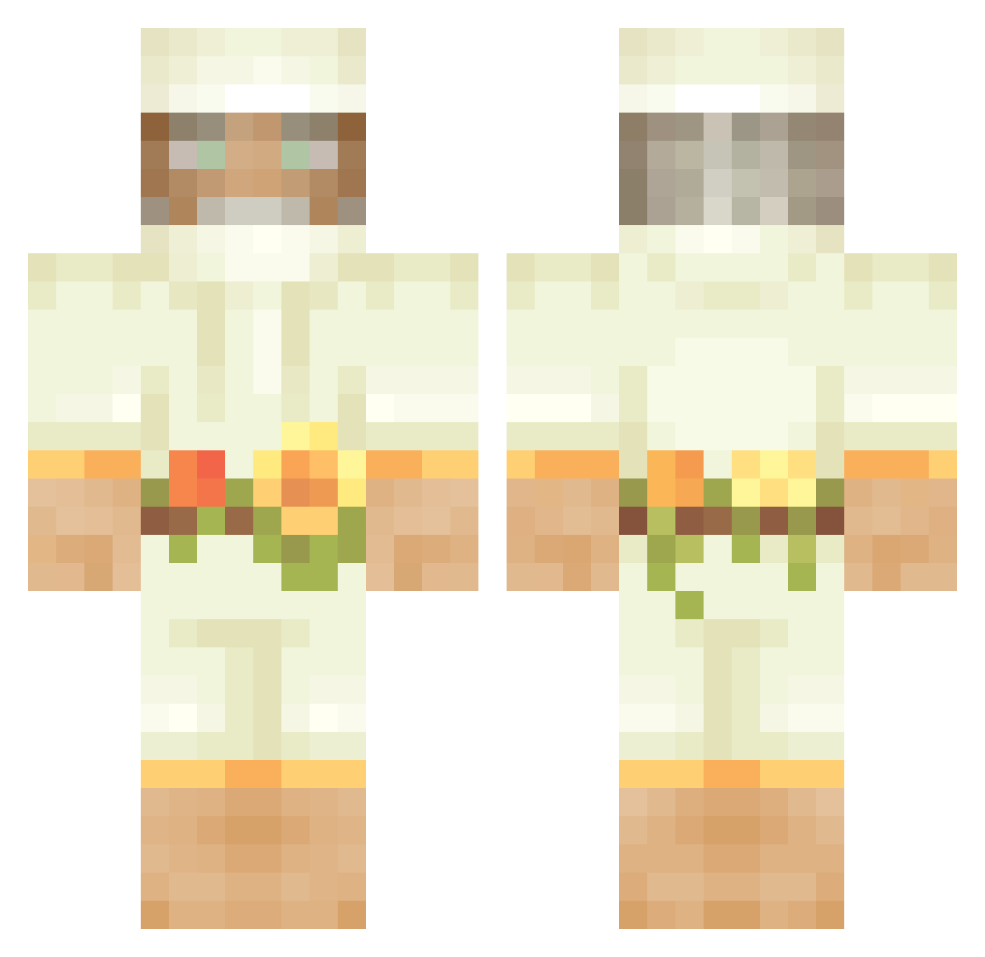Hynesy_ Minecraft skin, front and back view