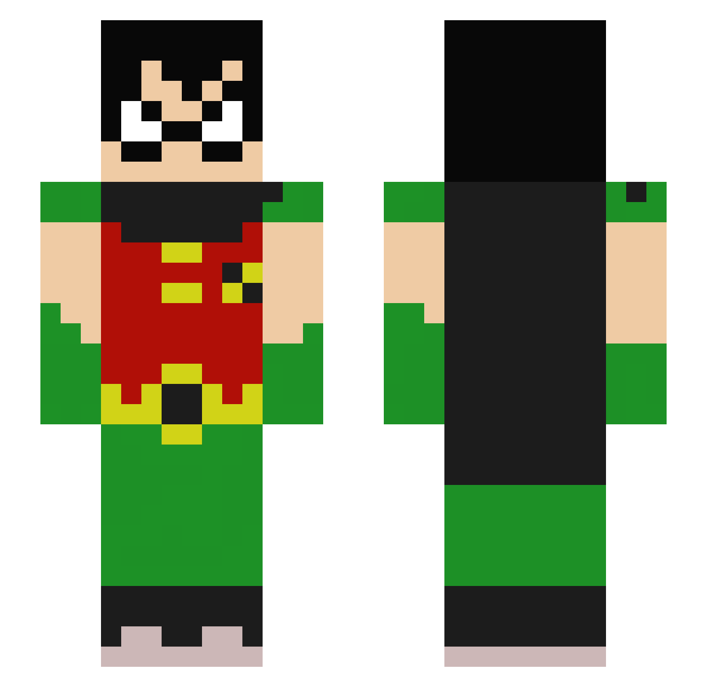 SubparmanHimself Minecraft skin, front and back view