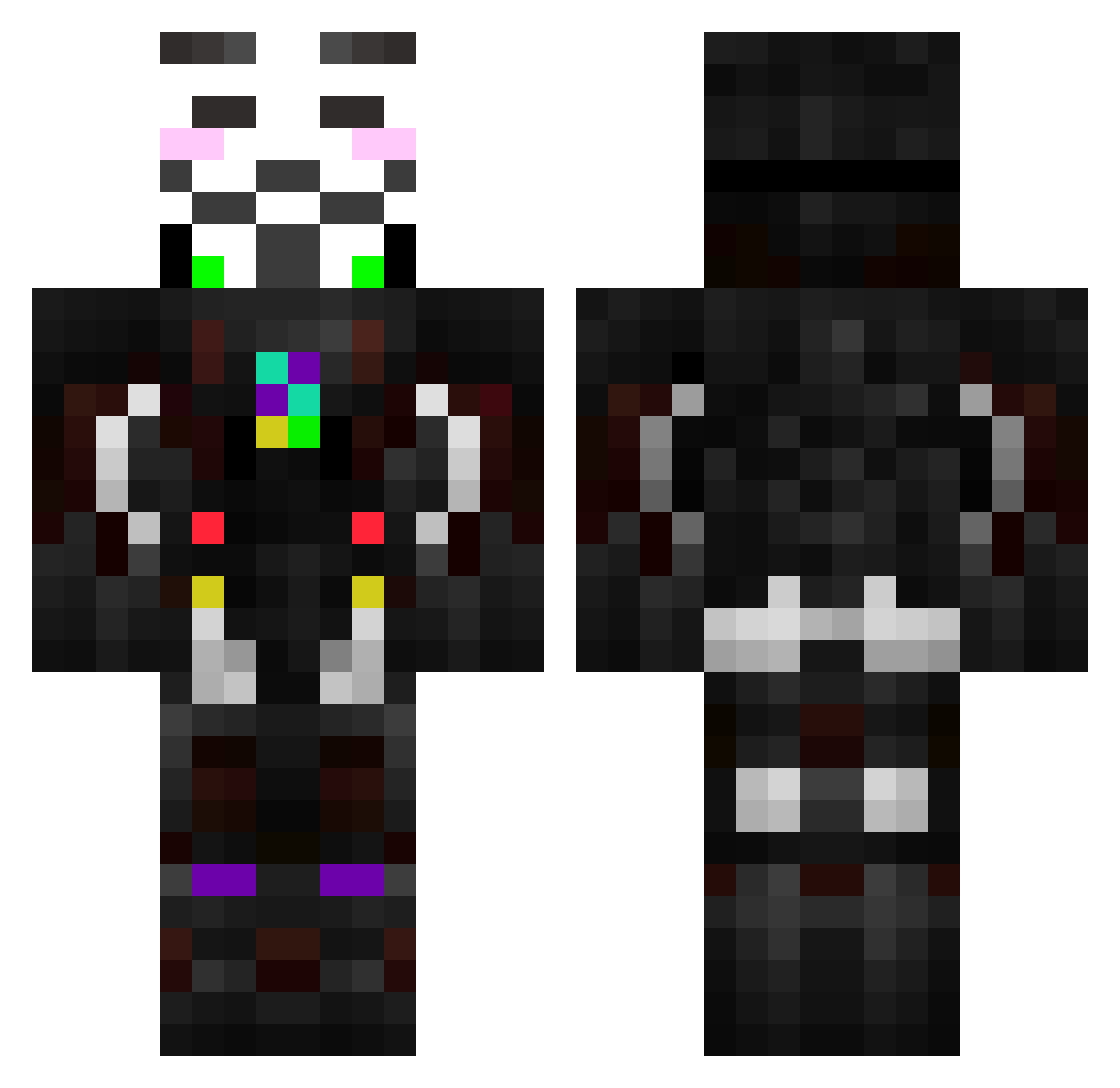 Trini2dLimit Minecraft skin, front and back view