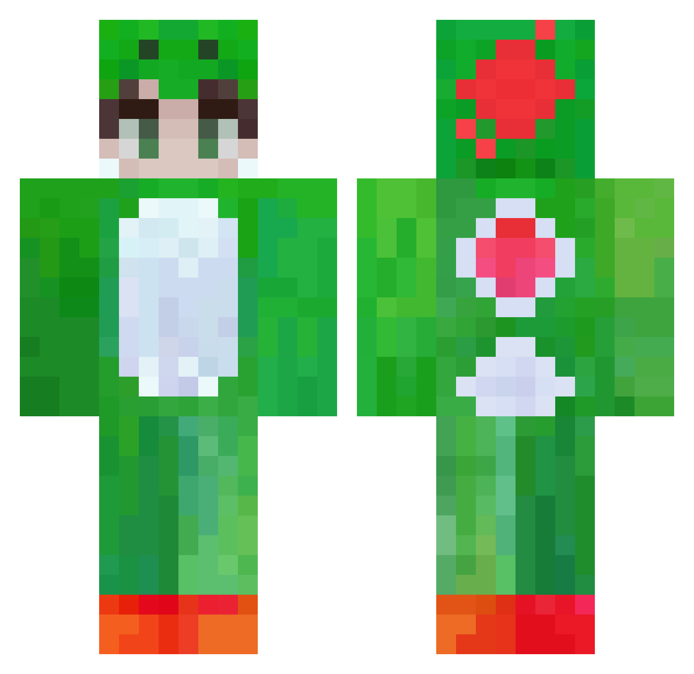 Cacho847 Minecraft skin, front and back view