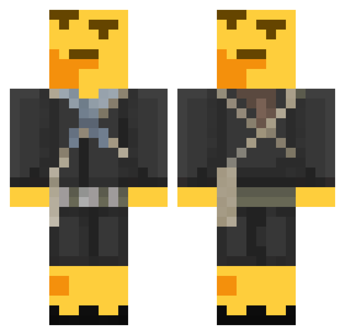 demmyman Minecraft skin, front and back view