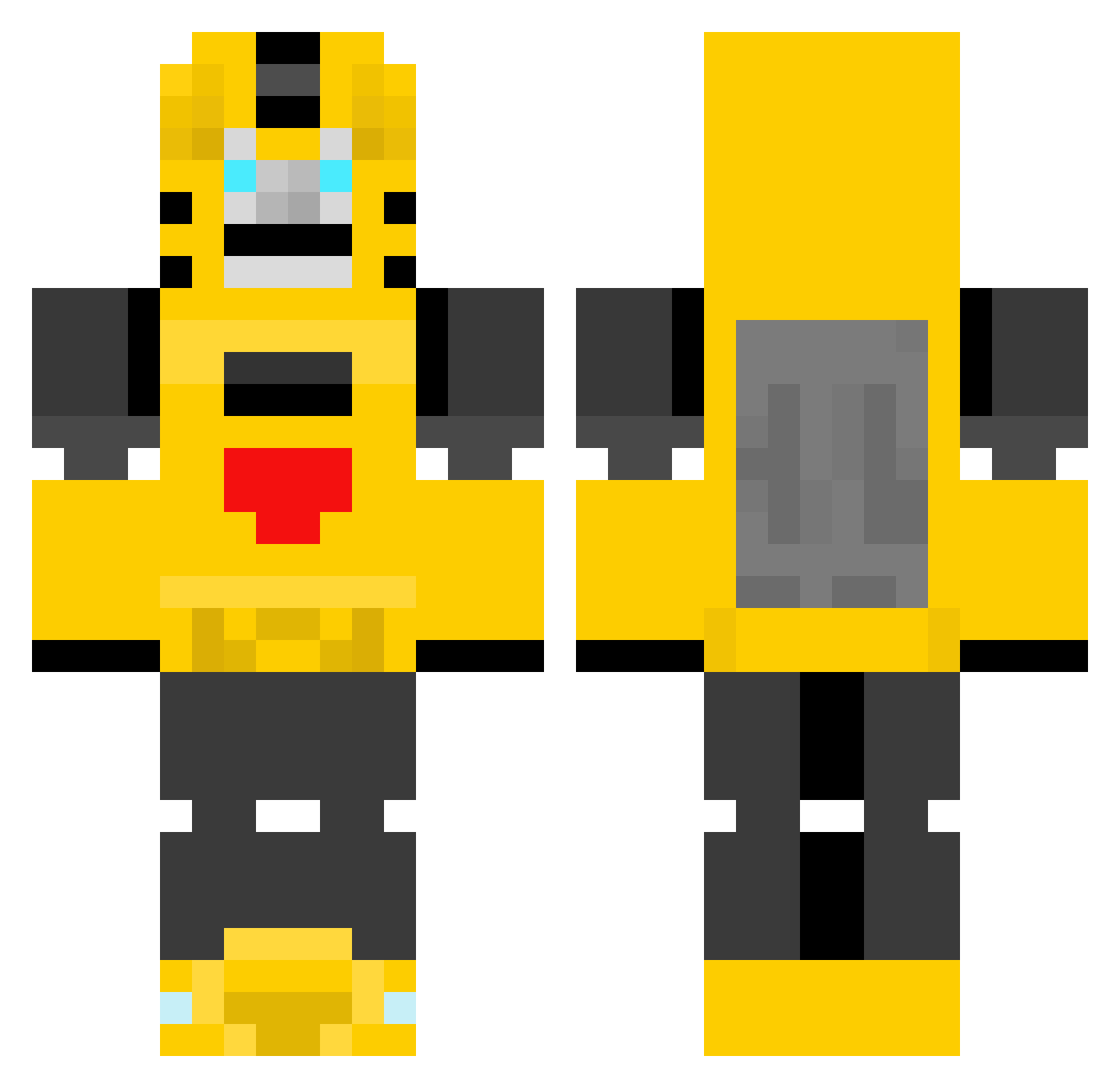 Annice Minecraft skin, front and back view