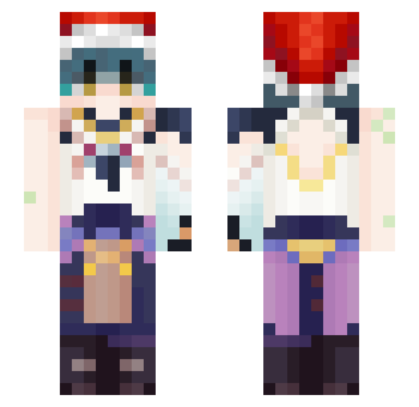 xiaoqixing Minecraft skin, front and back view