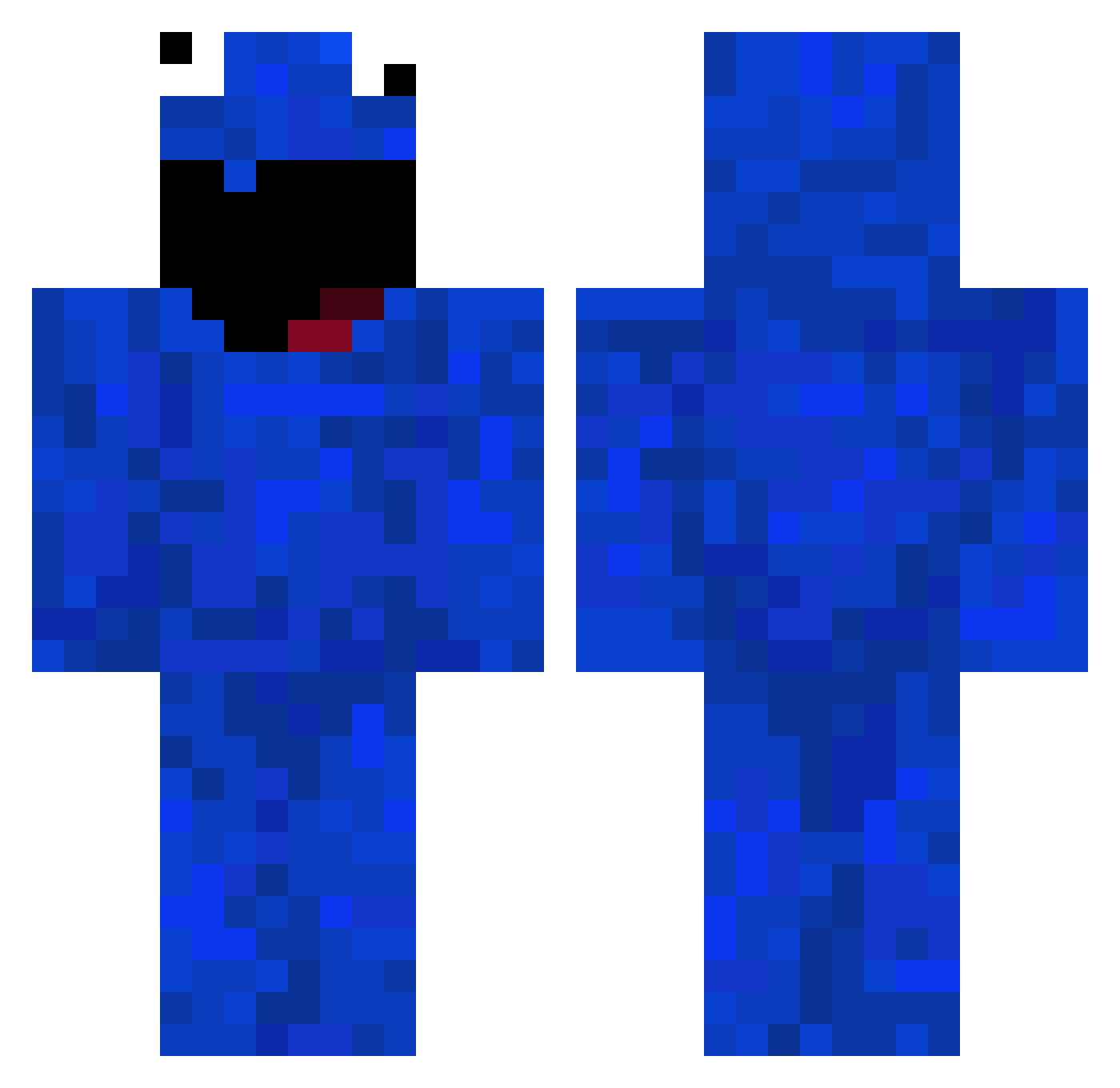 Lumieee Minecraft skin, front and back view
