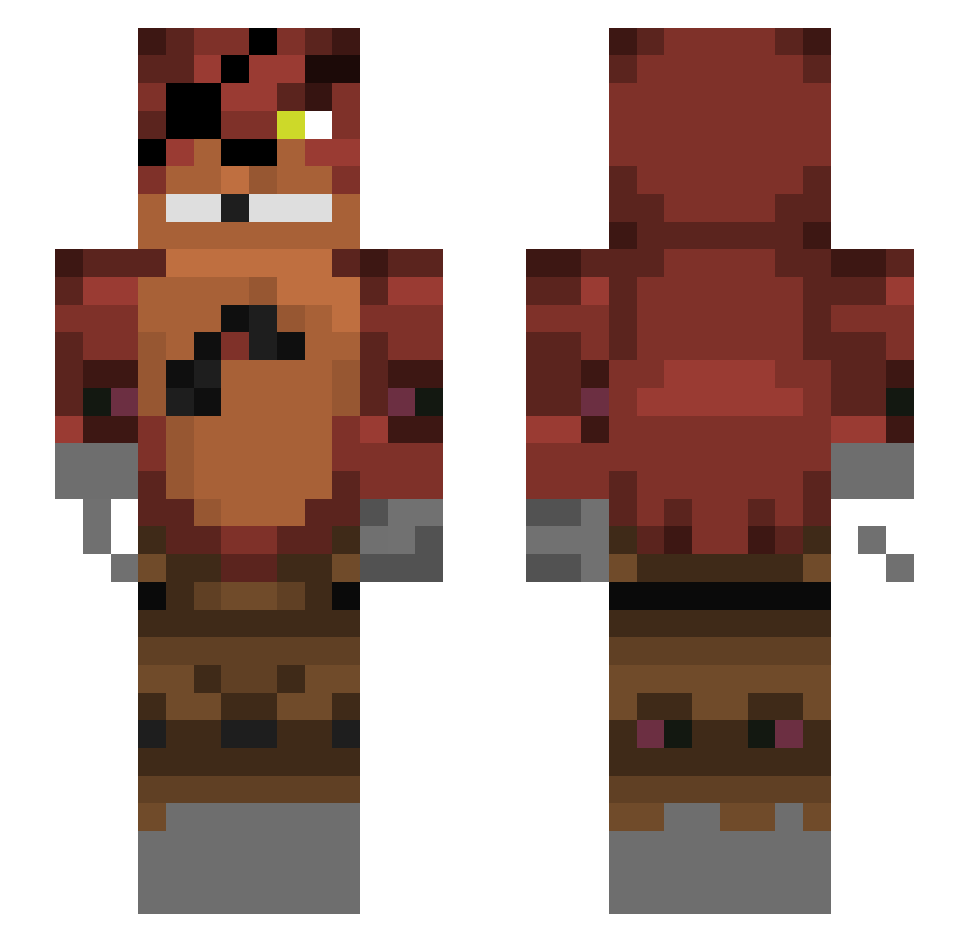 illegalize Minecraft skin, front and back view