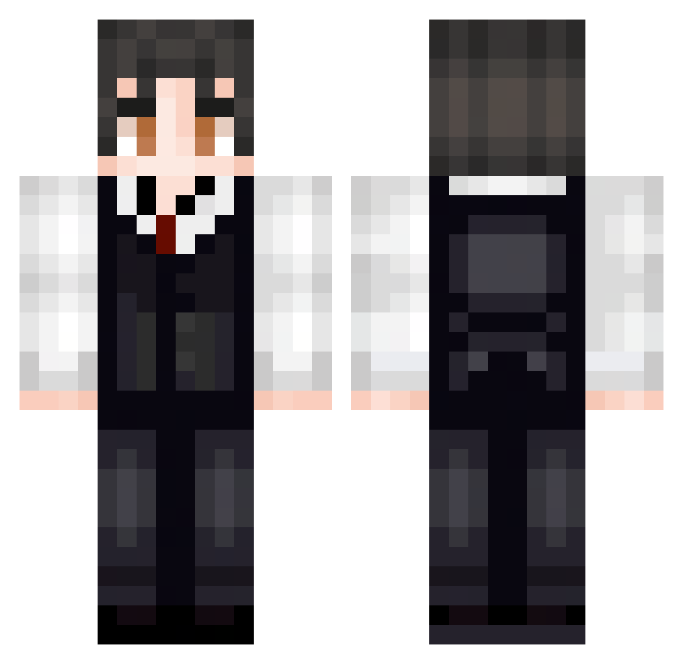Forbidan127 Minecraft skin, front and back view