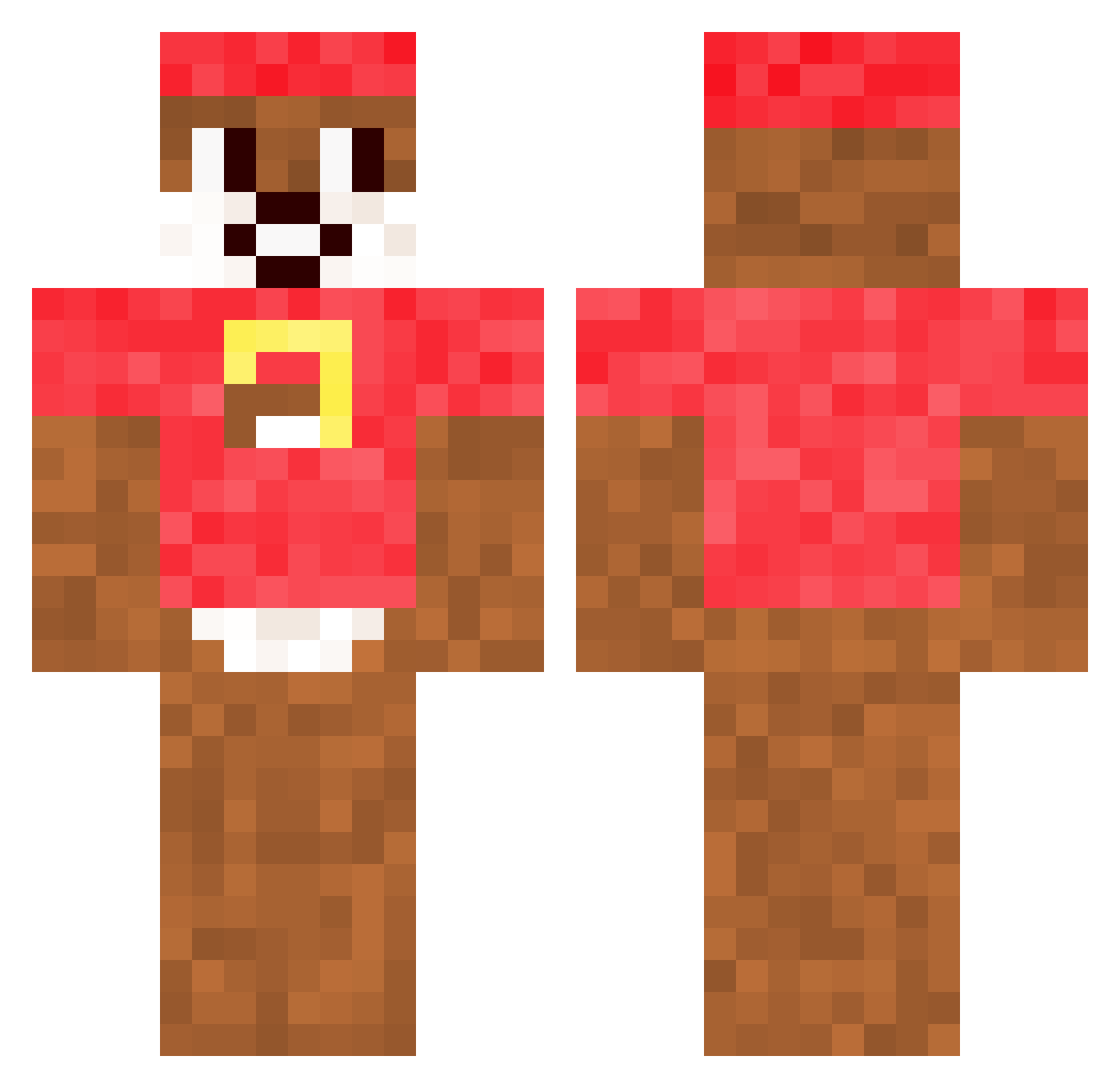 WingNut0523 Minecraft skin, front and back view