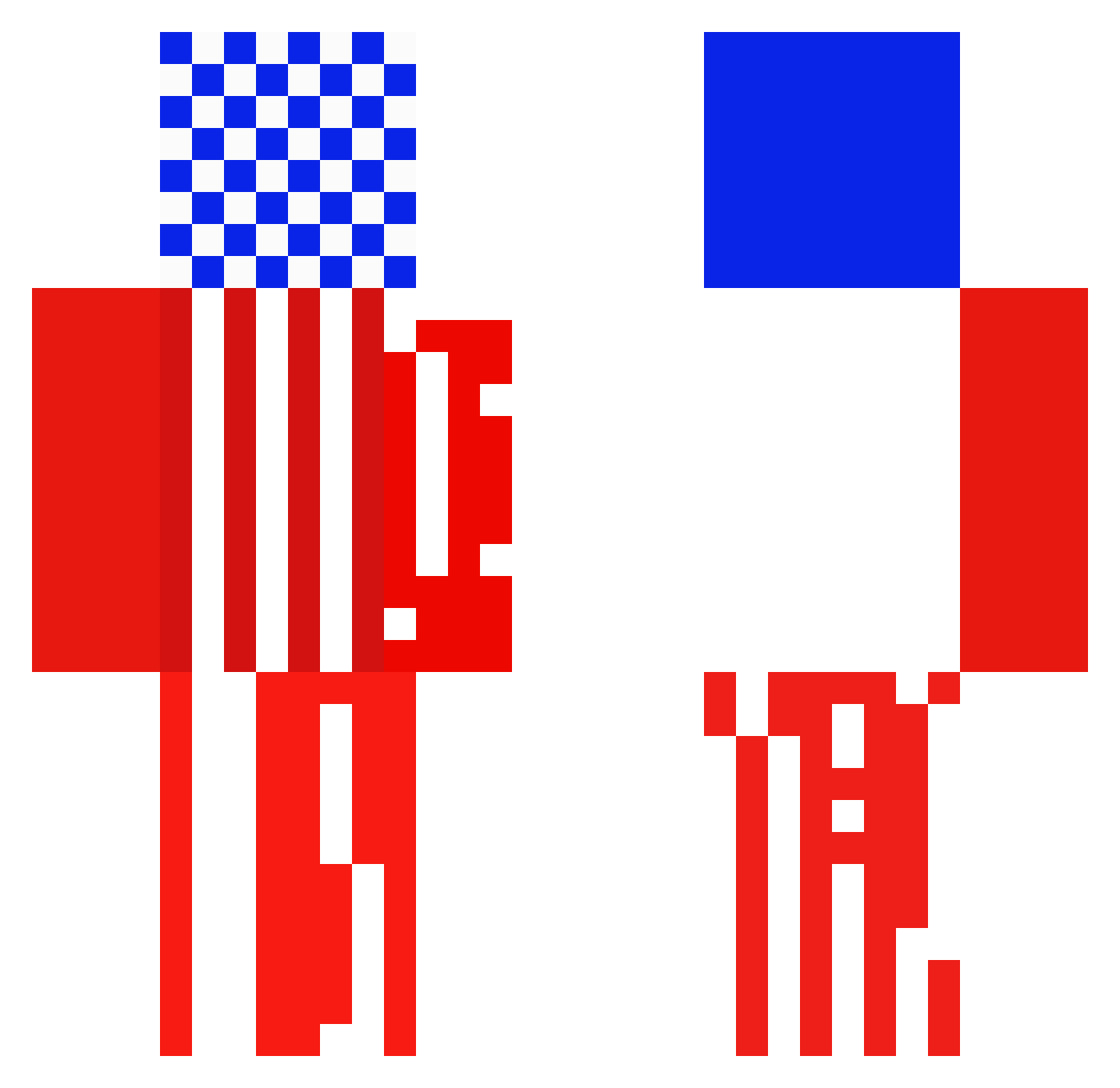 King_Caden7 Minecraft skin, front and back view