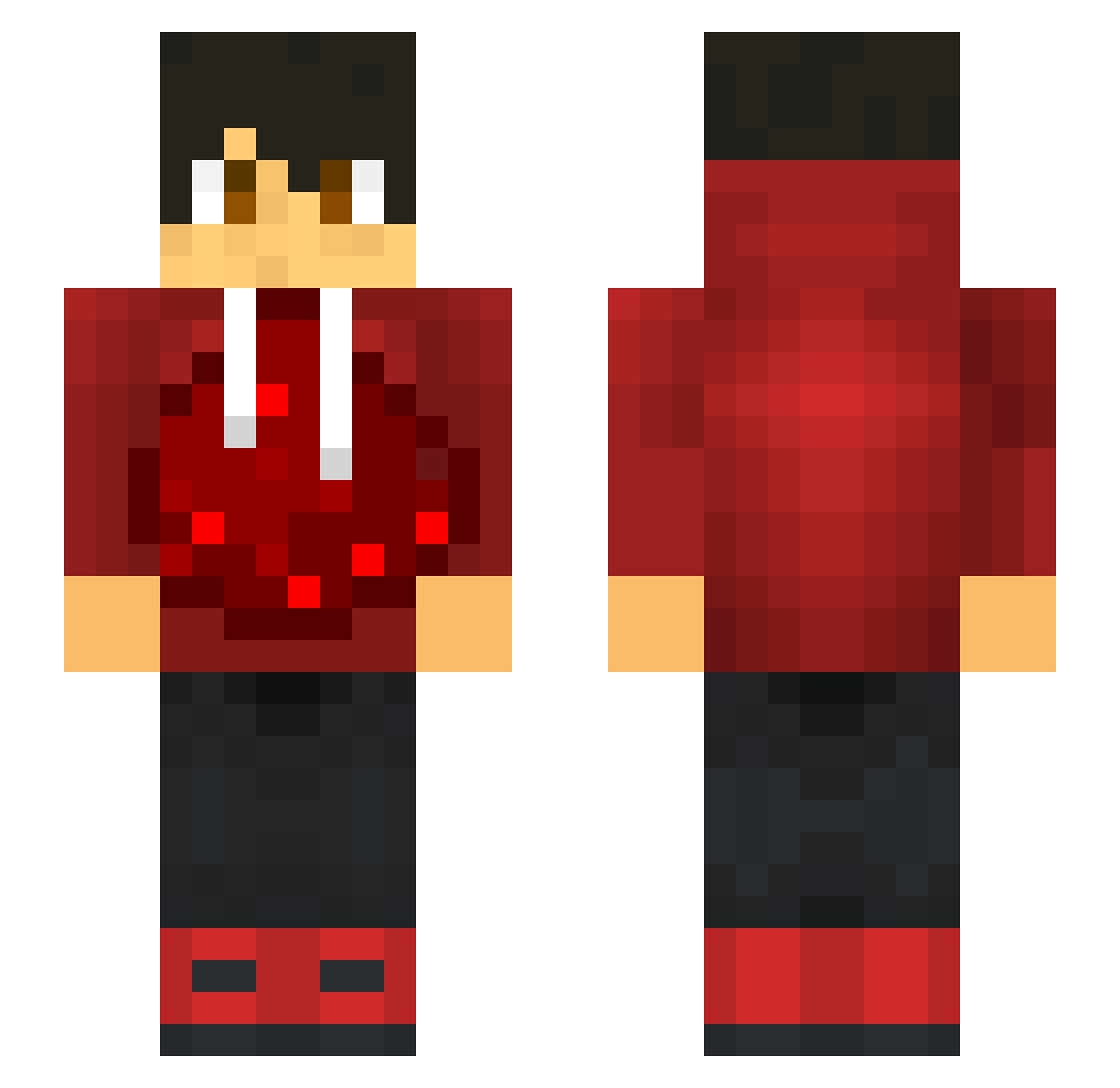 Admiral_Redstone Minecraft skin, front and back view