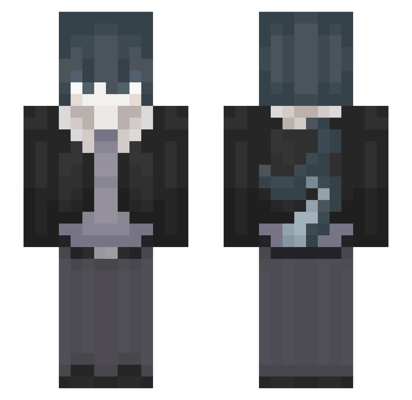 Vachellia Minecraft skin, front and back view