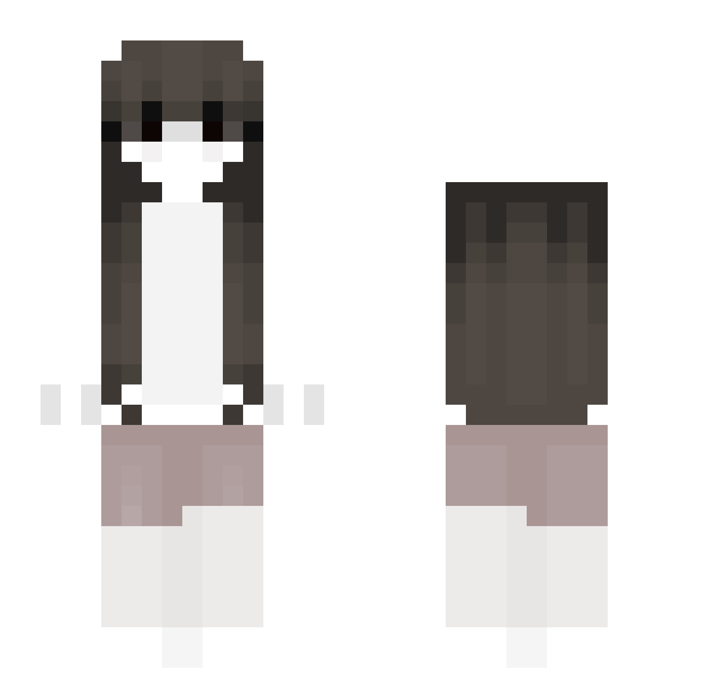 Enwraps Minecraft skin, front and back view