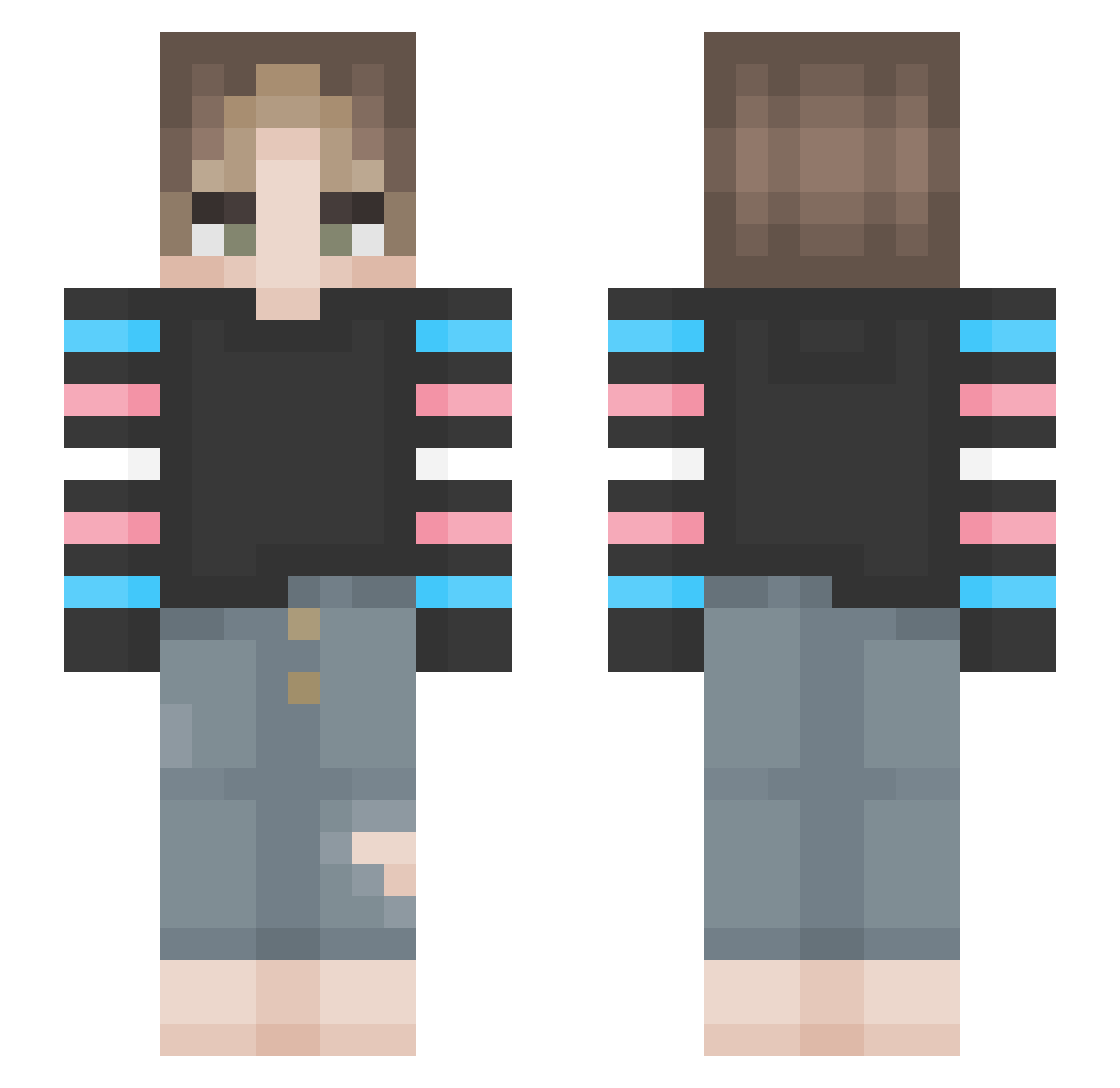 rowenn_ Minecraft skin, front and back view