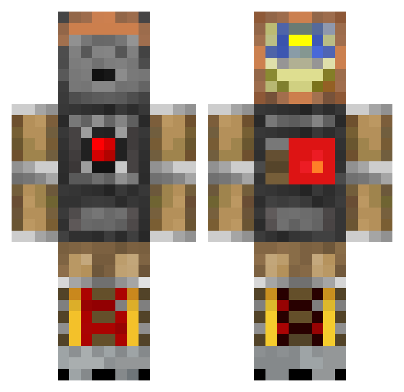 ChenShy Minecraft skin, front and back view