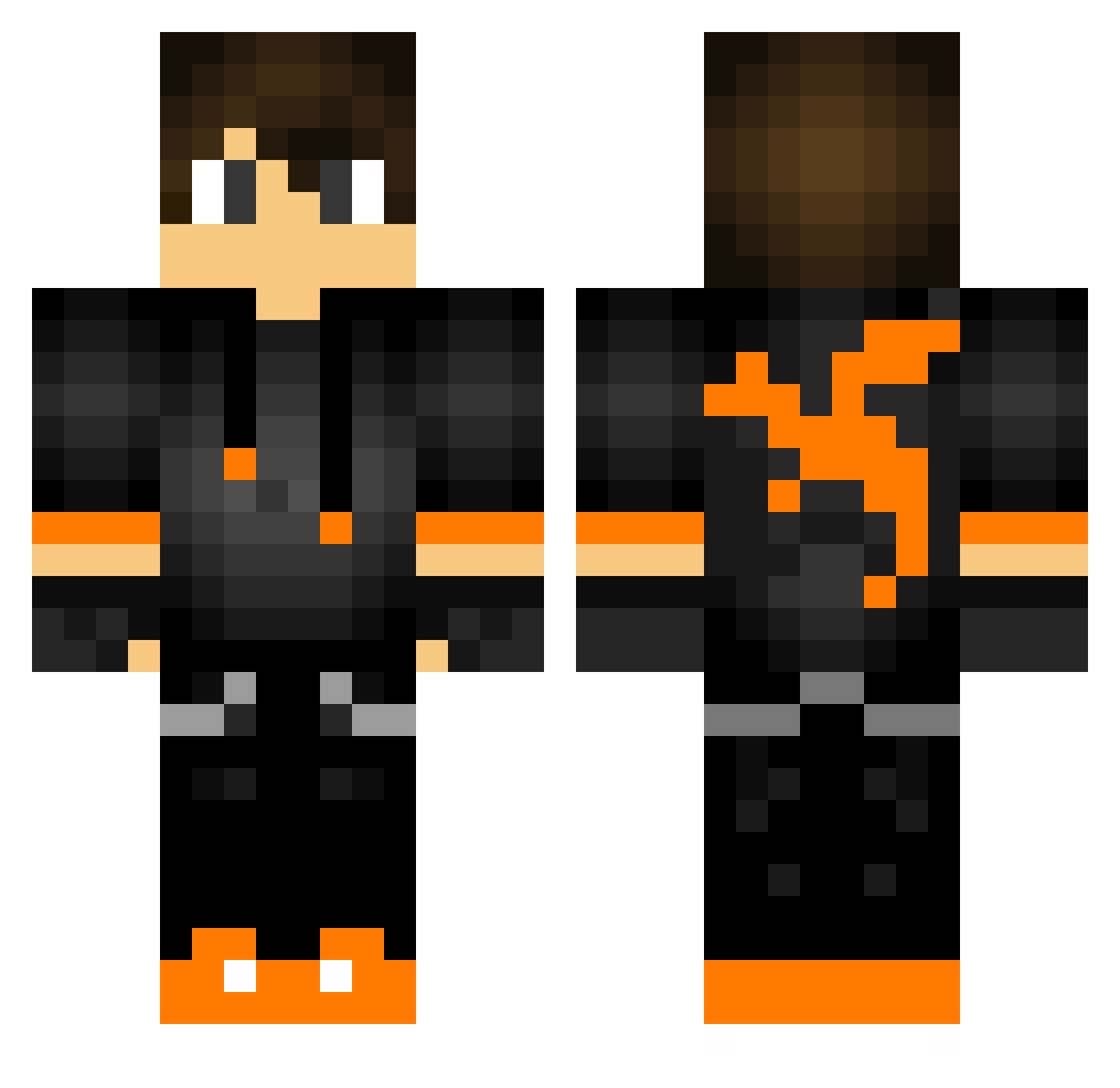 turtleknight908 Minecraft skin, front and back view