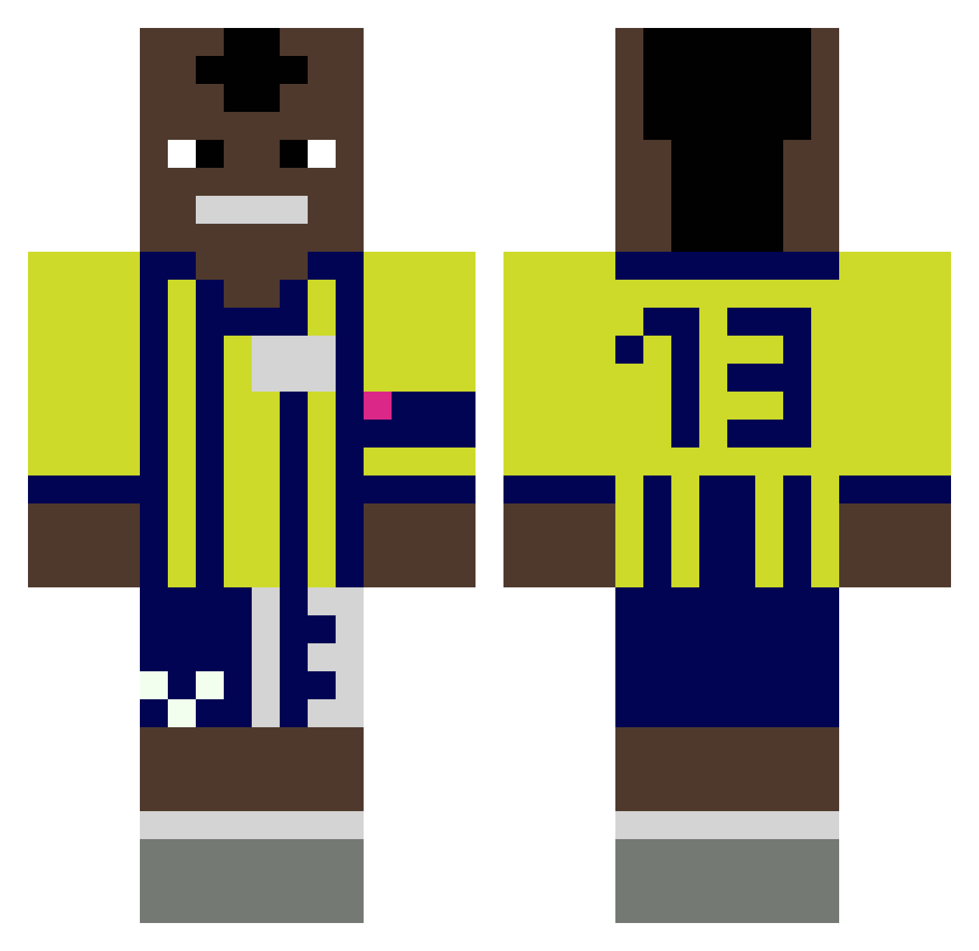 Wertungen Minecraft skin, front and back view