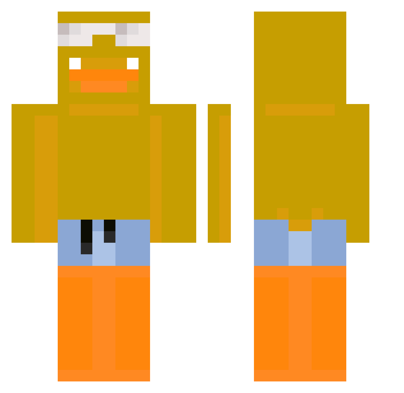 x_morphios_x Minecraft skin, front and back view