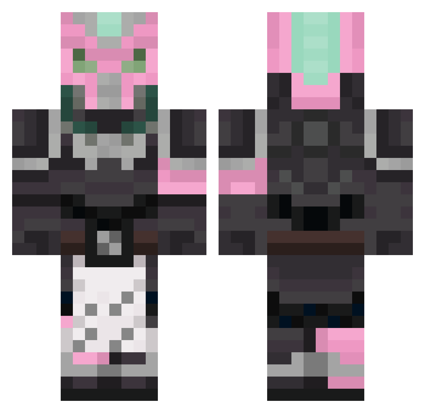 EpicPoopTime Minecraft skin, front and back view
