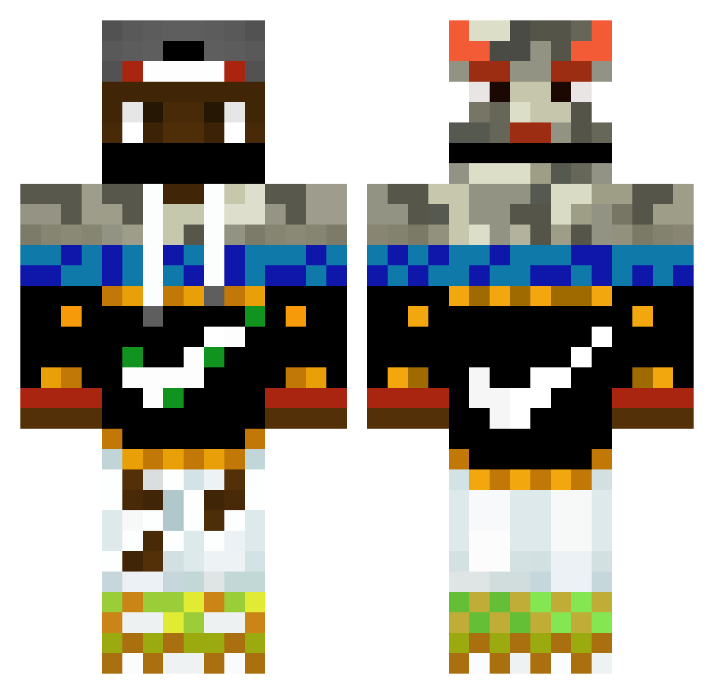 Deanruth Minecraft skin, front and back view