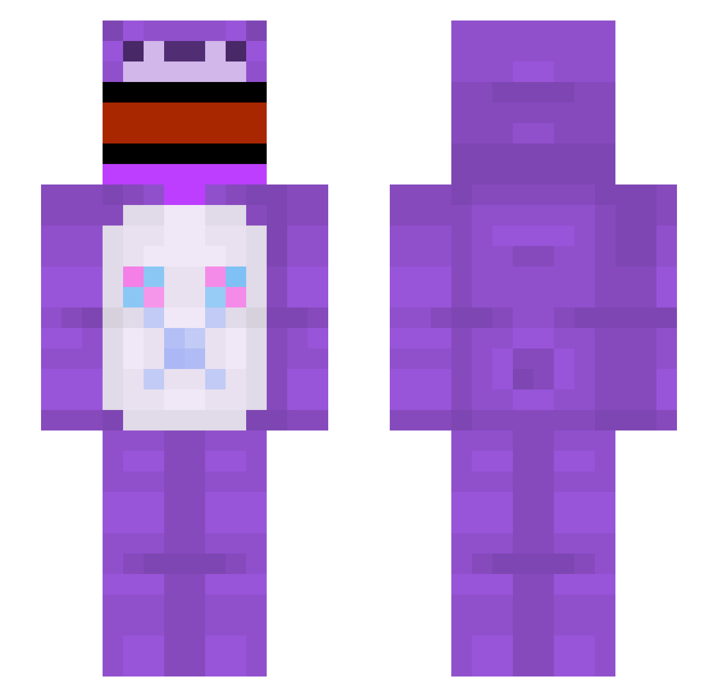 zar1102 Minecraft skin, front and back view