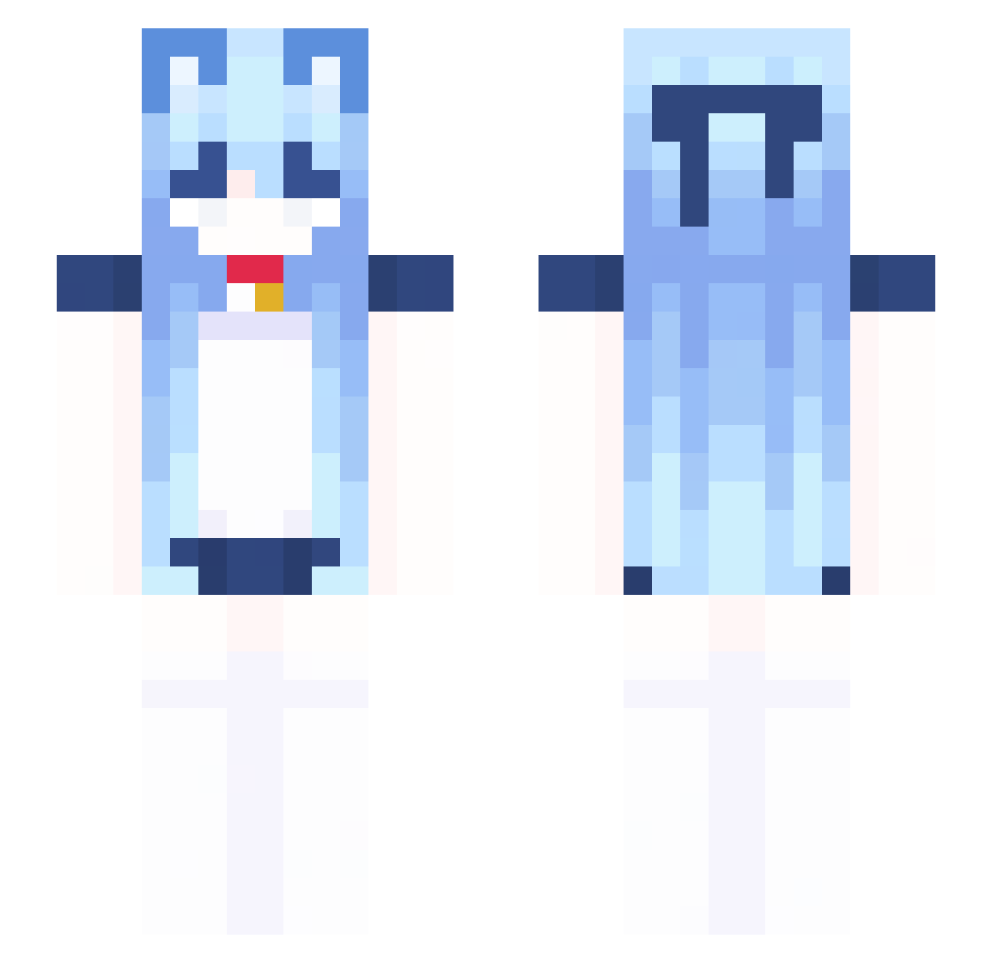 virient Minecraft skin, front and back view