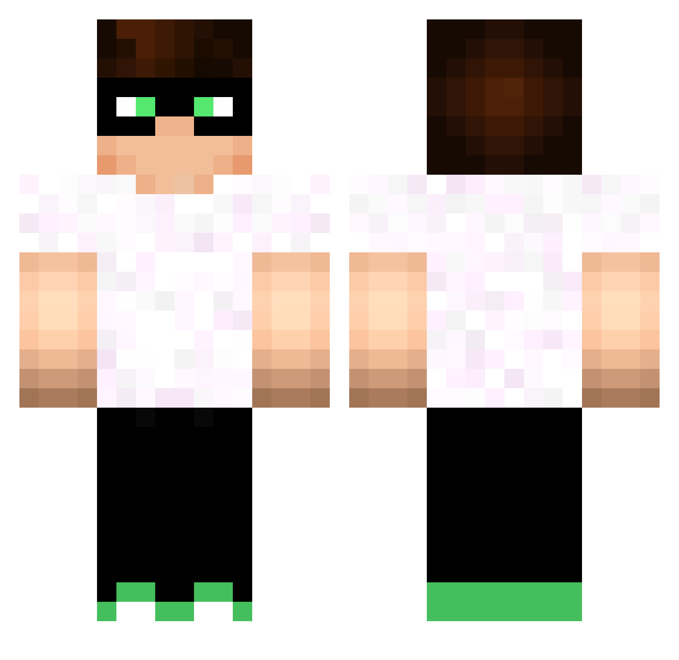 Daspacheeto Minecraft skin, front and back view