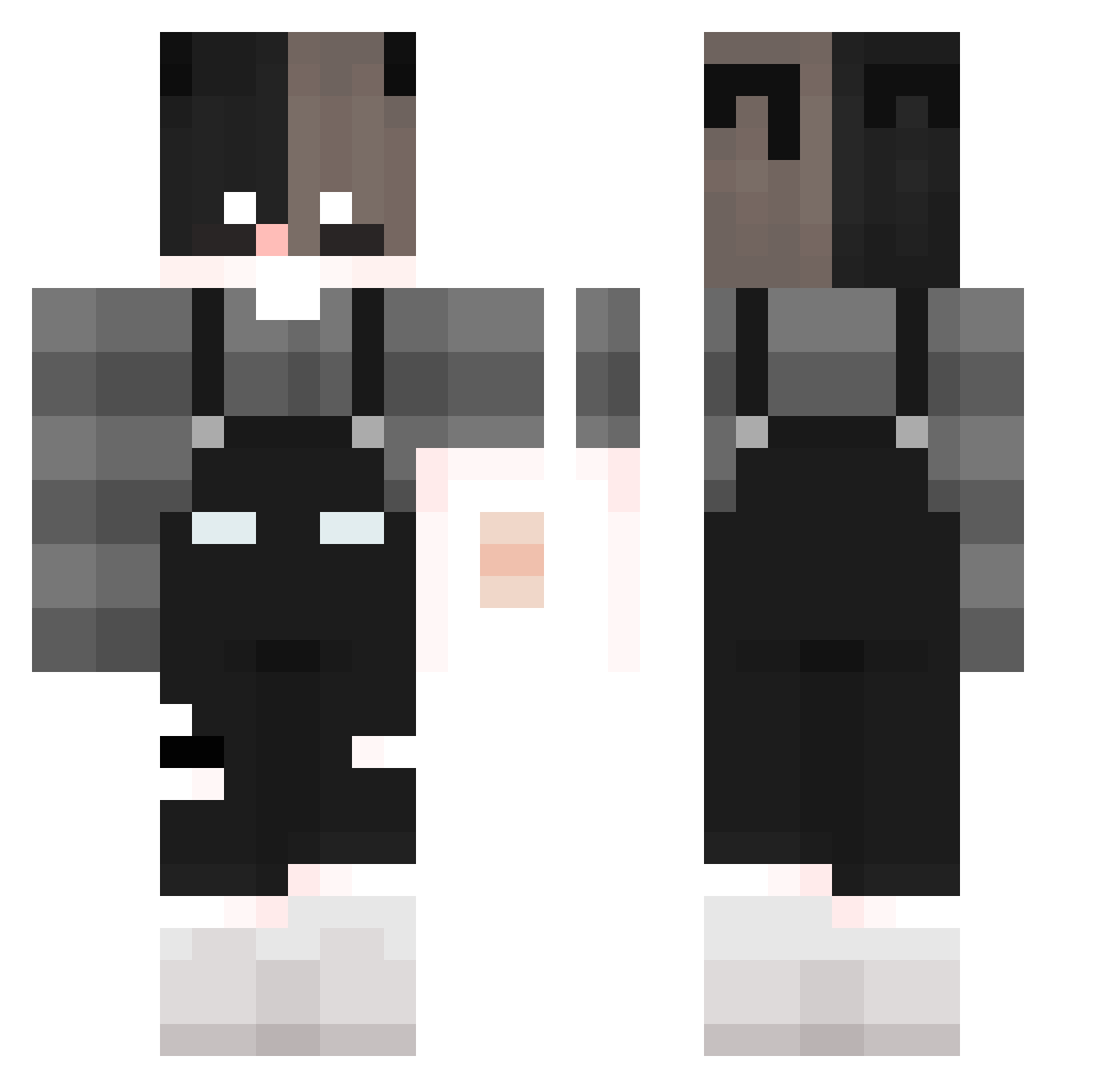 RayanRA1 Minecraft skin, front and back view