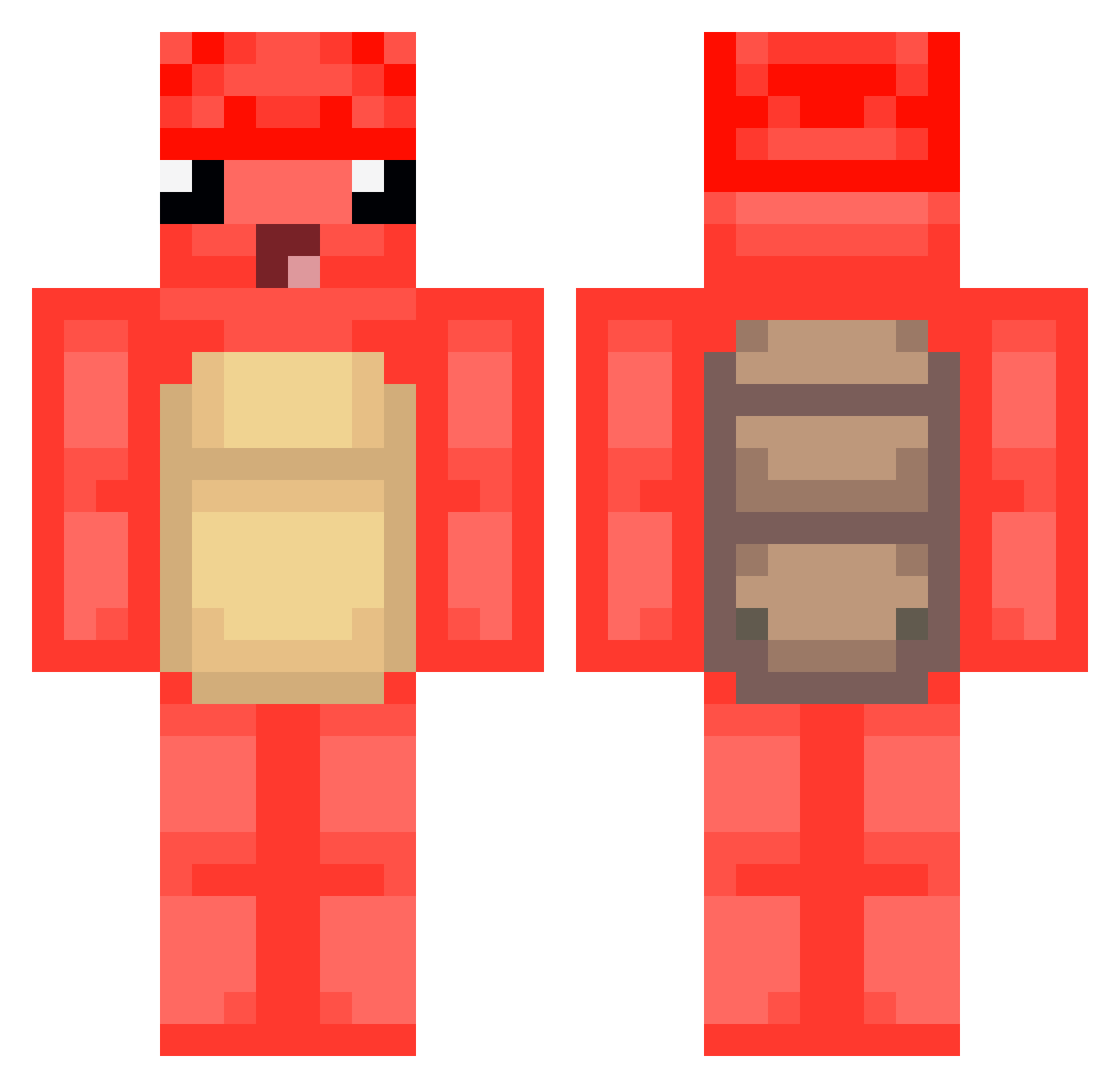 i_cos Minecraft skin, front and back view