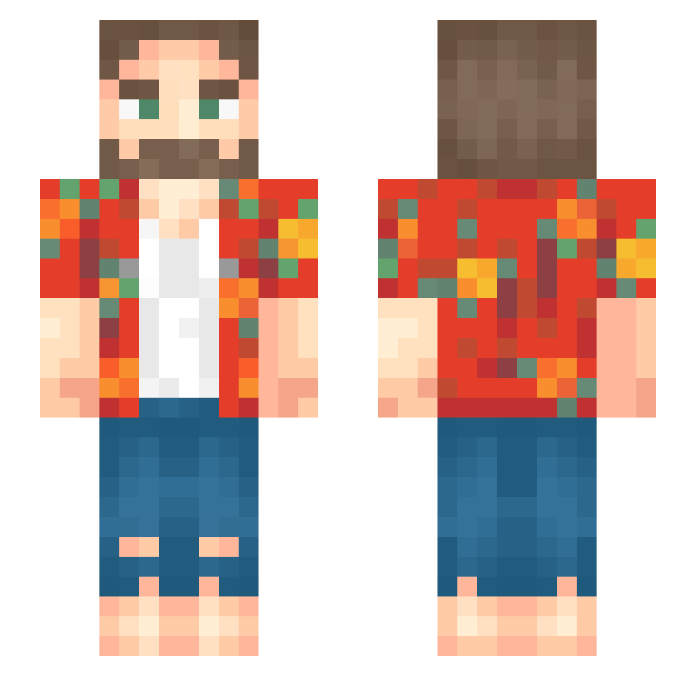 1Drizzle Minecraft skin, front and back view