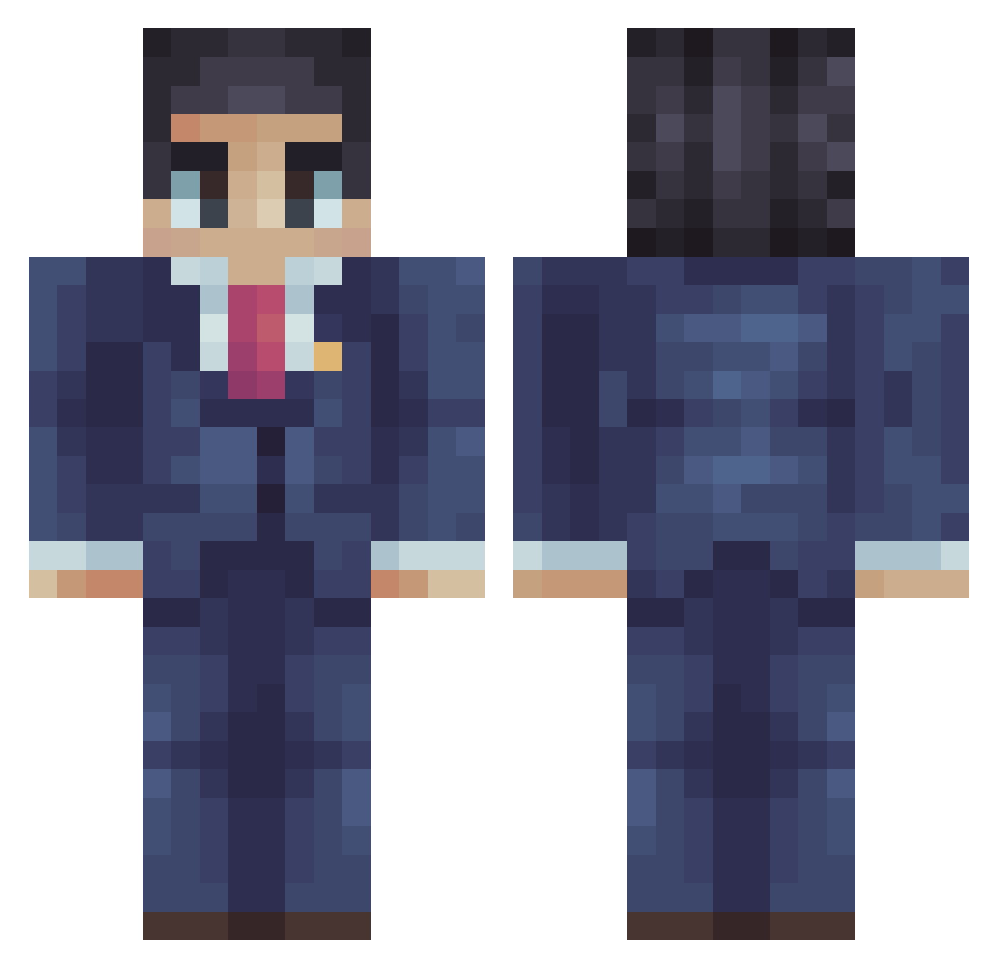Macai_3 Minecraft skin, front and back view