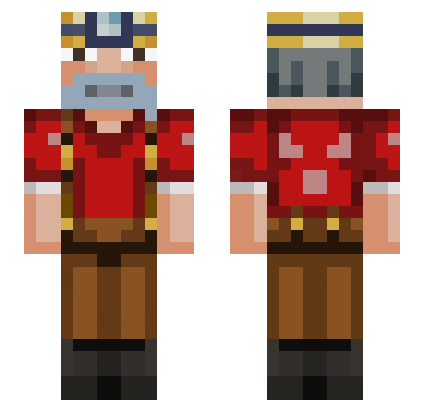 Rotekopp018 Minecraft skin, front and back view