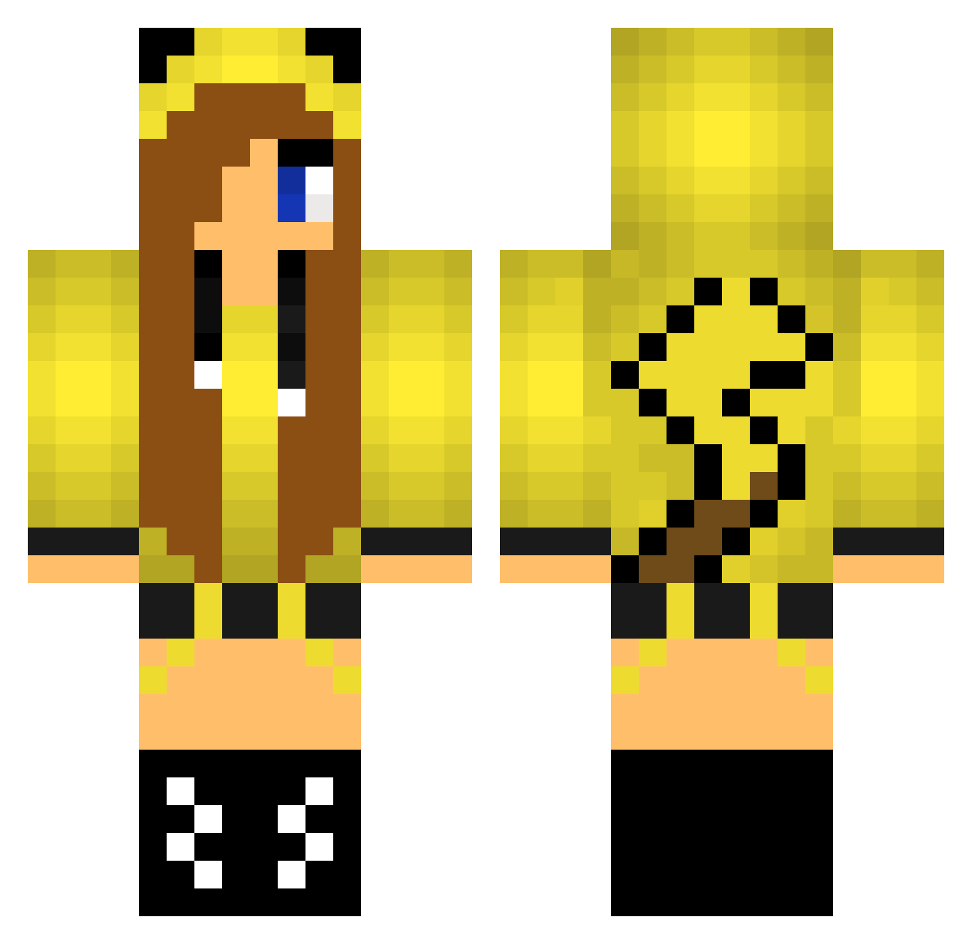 SmileyD4ze Minecraft skin, front and back view