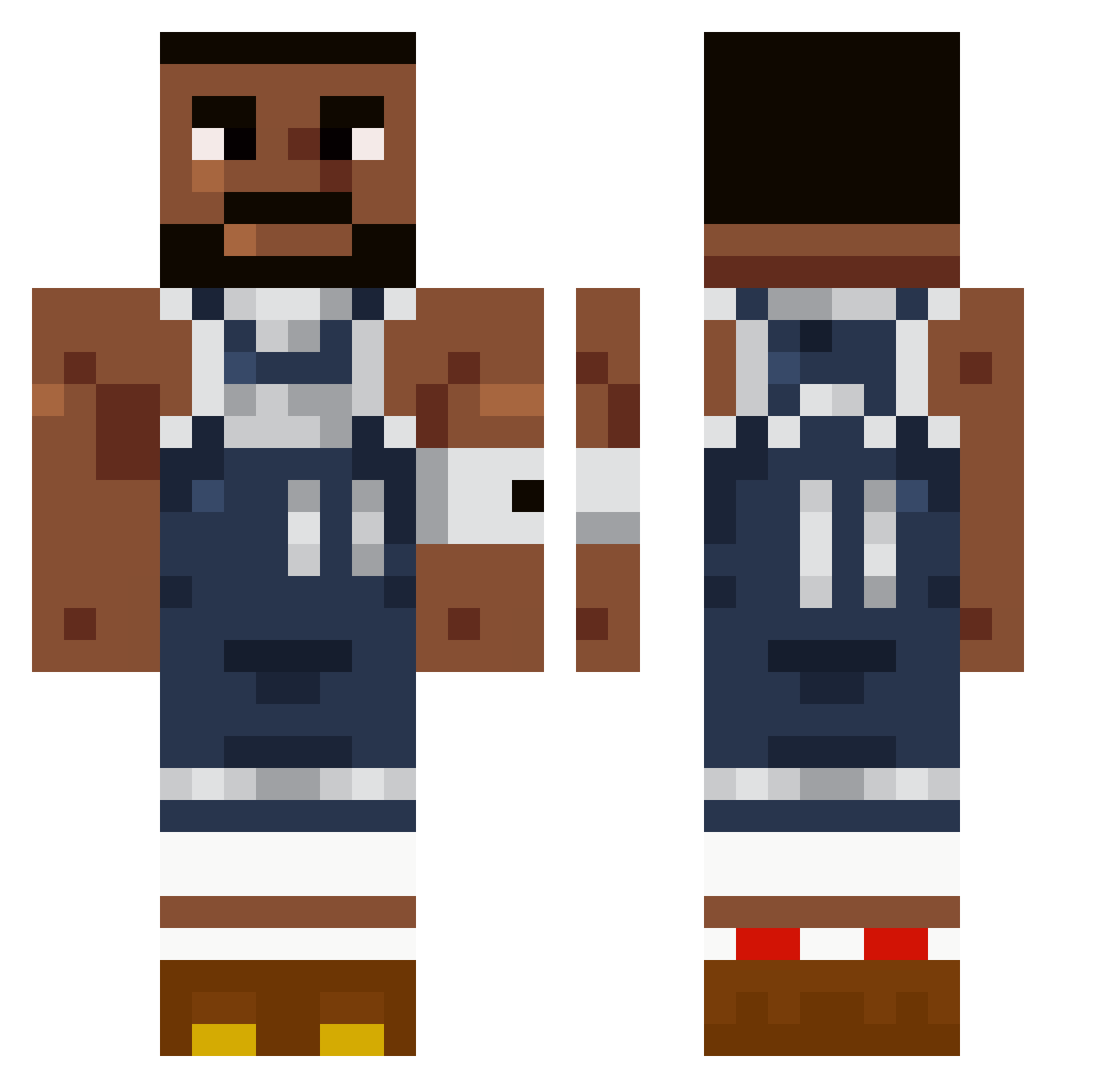 Kyrie2_ Minecraft skin, front and back view