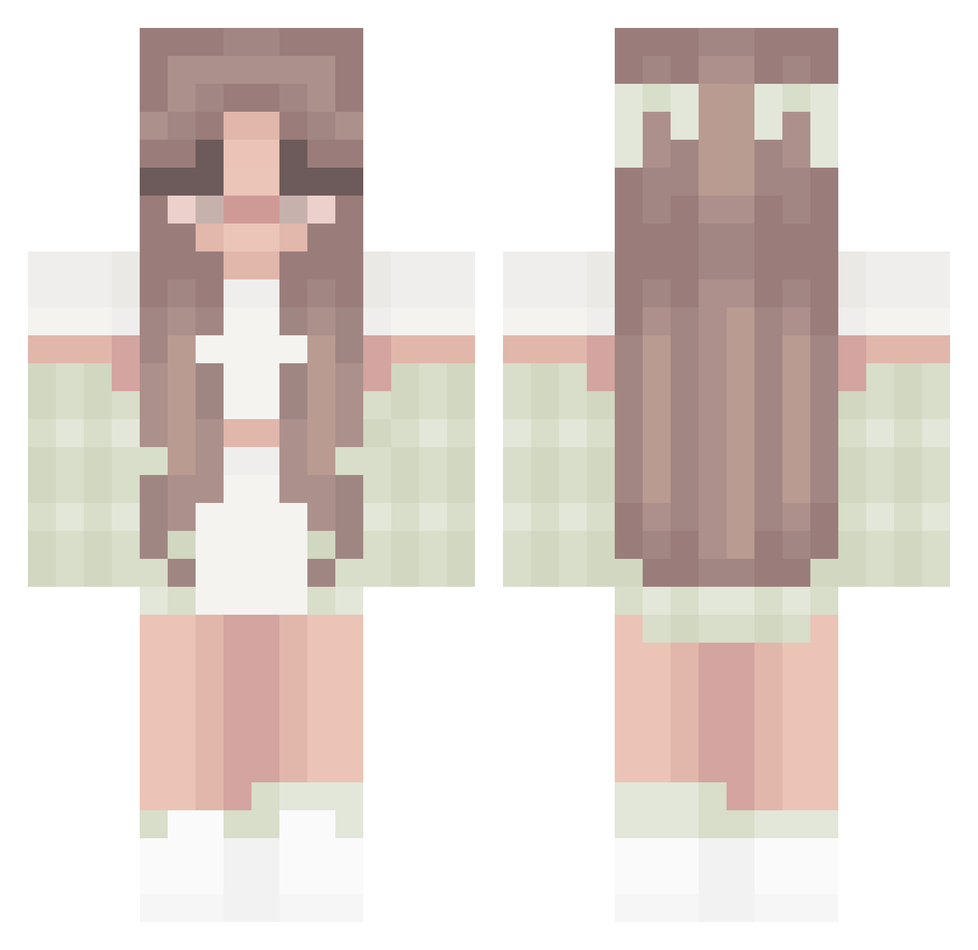 Summerblack Minecraft skin, front and back view