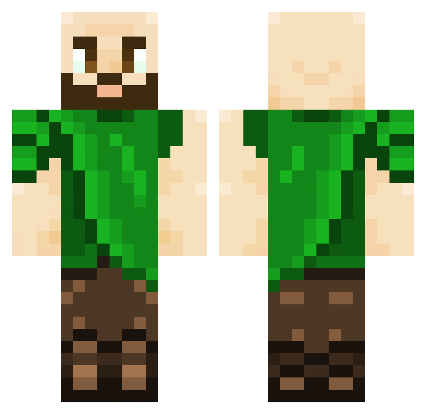 CrazyMariann Minecraft skin, front and back view