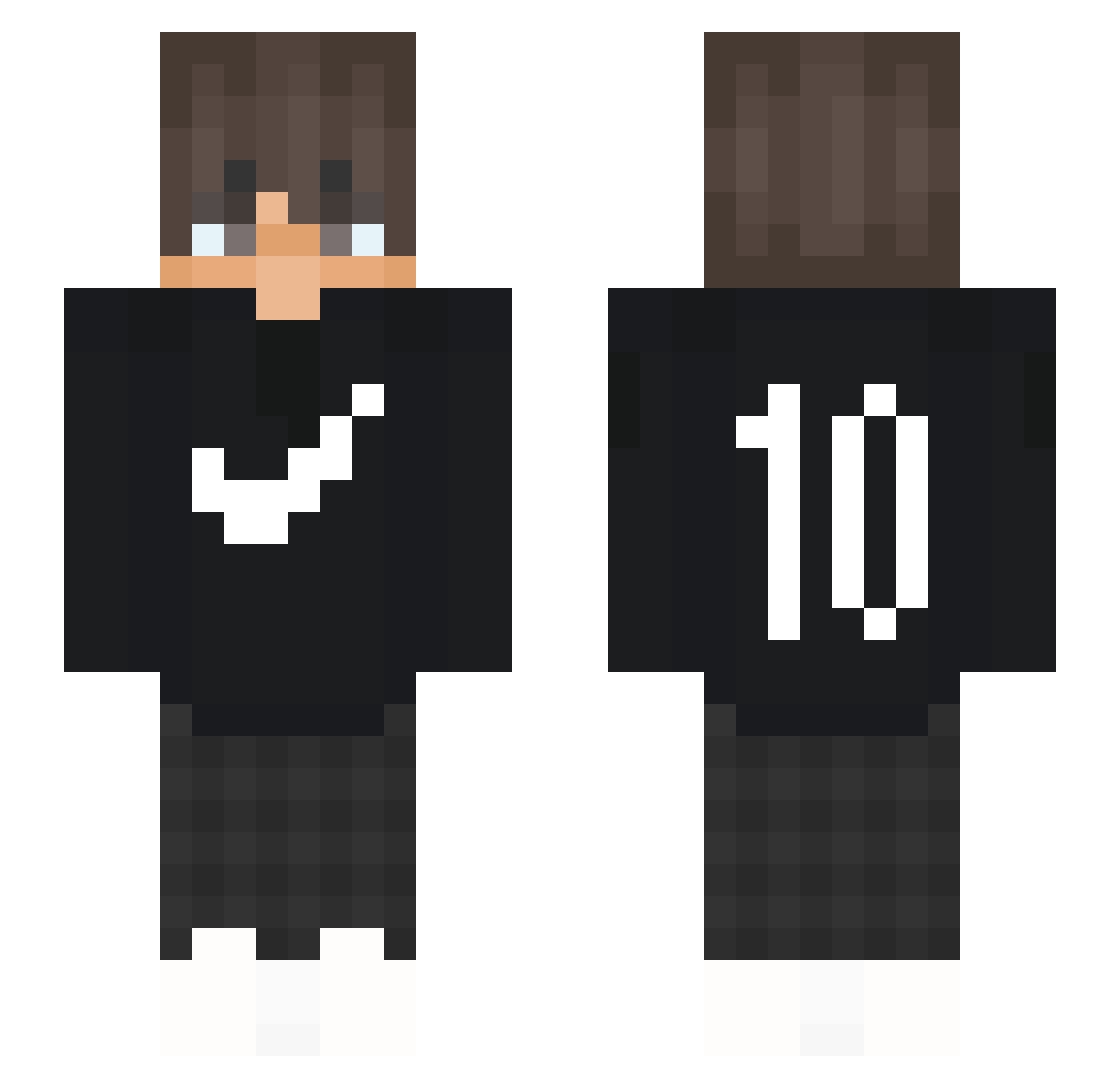 EdoCom29 Minecraft skin, front and back view