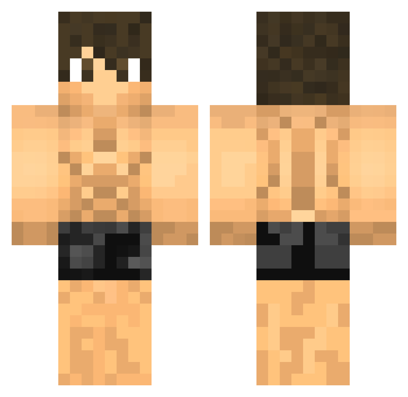 thedemonicbacon Minecraft skin, front and back view