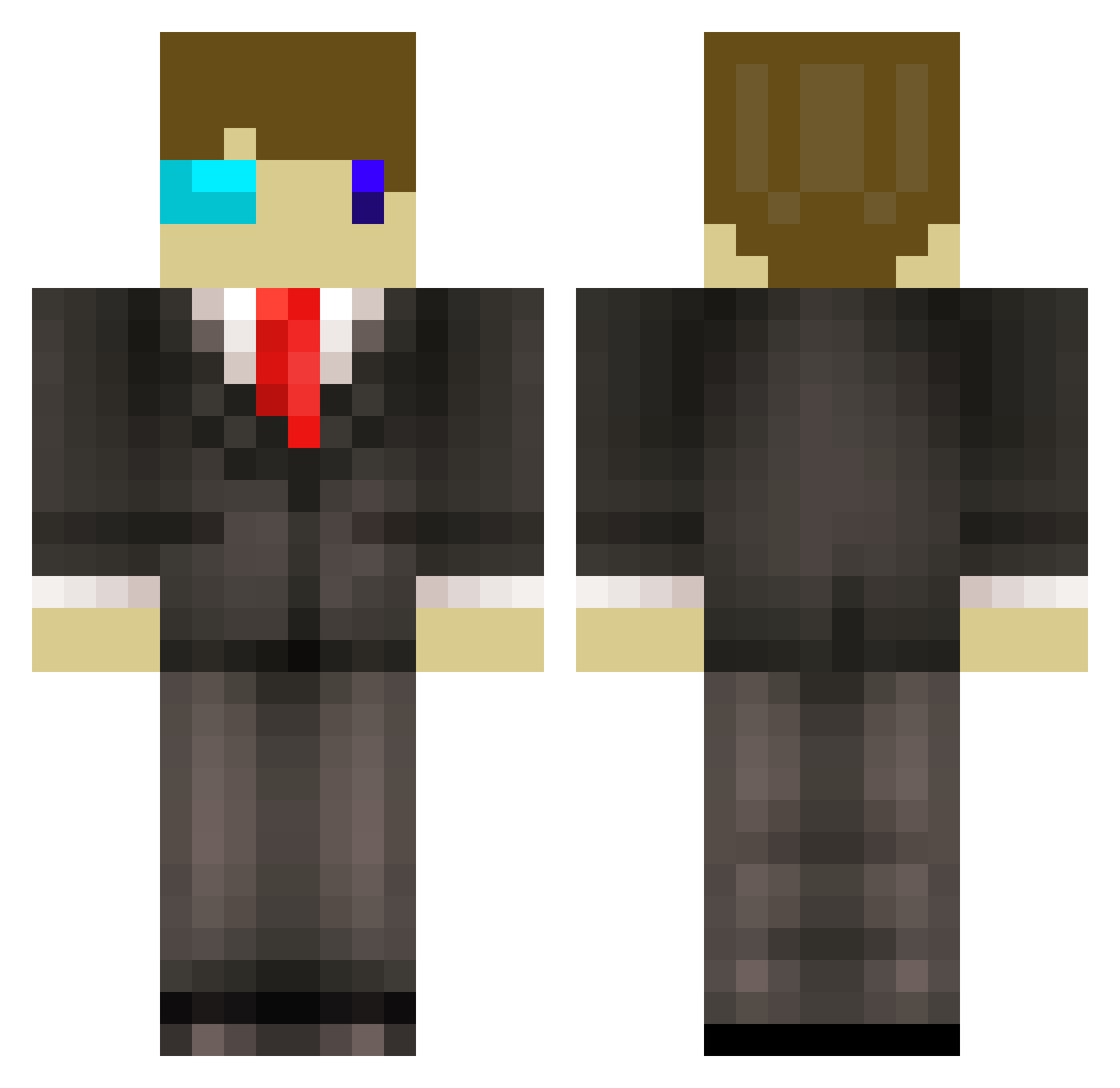 komalakid Minecraft skin, front and back view